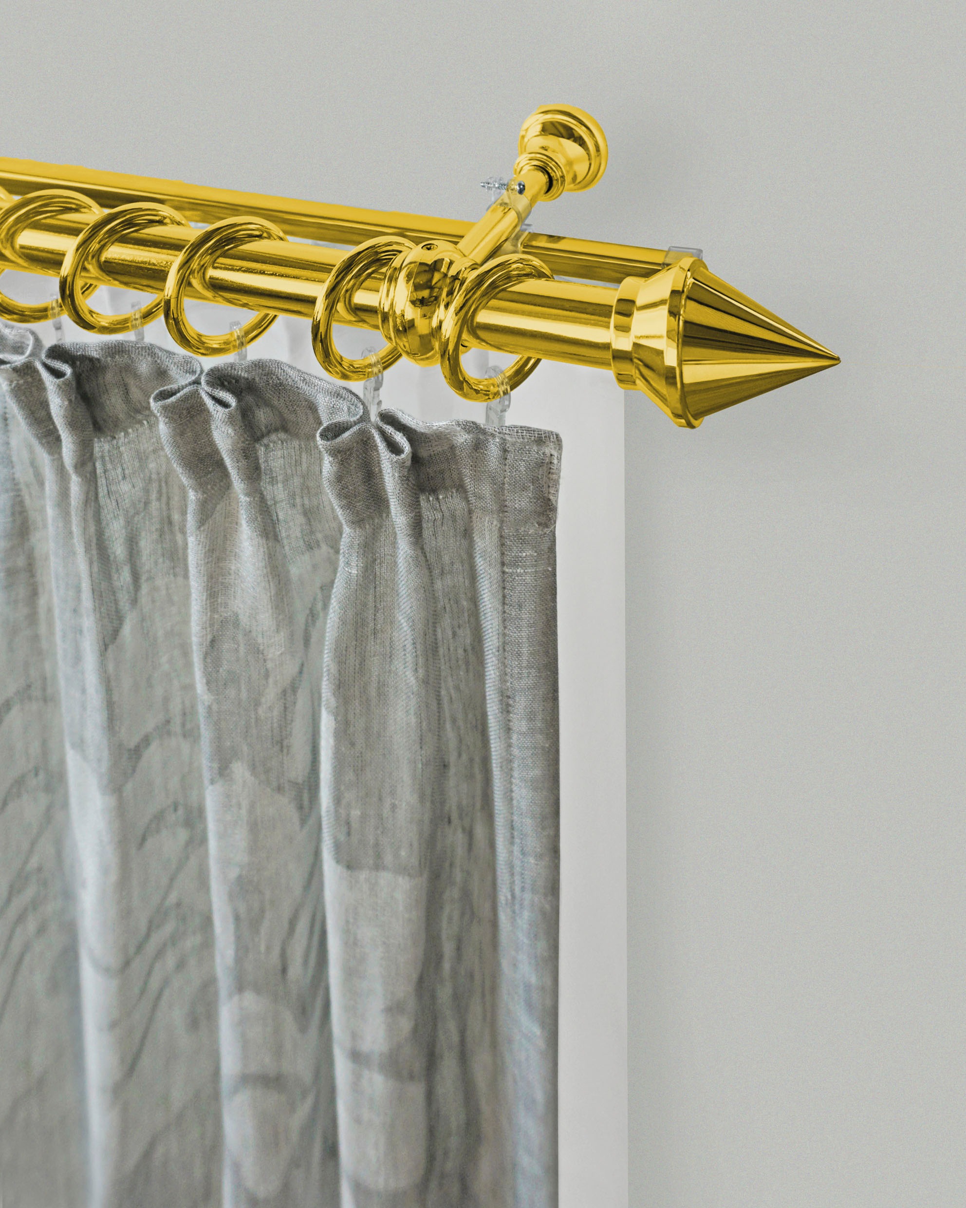 Image of GARESA Gardinenstange »SEMARA«, 2 läufig-läufig, Wunschmasslänge, Vorhanggarnitur, Kunststoff, einfache Montage, m. Stangenverbinder verlängerbar, Wandmontage, mit Ringe/2 Lauf Gleiter bei Ackermann Versand Schweiz