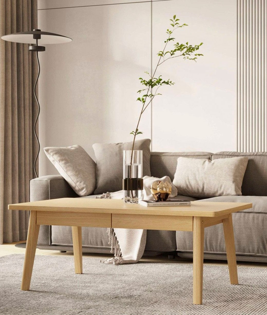 Image of Woodman Couchtisch "Nice" Breite 120 cm, mit 2 Schubladen, Echtholzffurnier aus Eiche, FSC