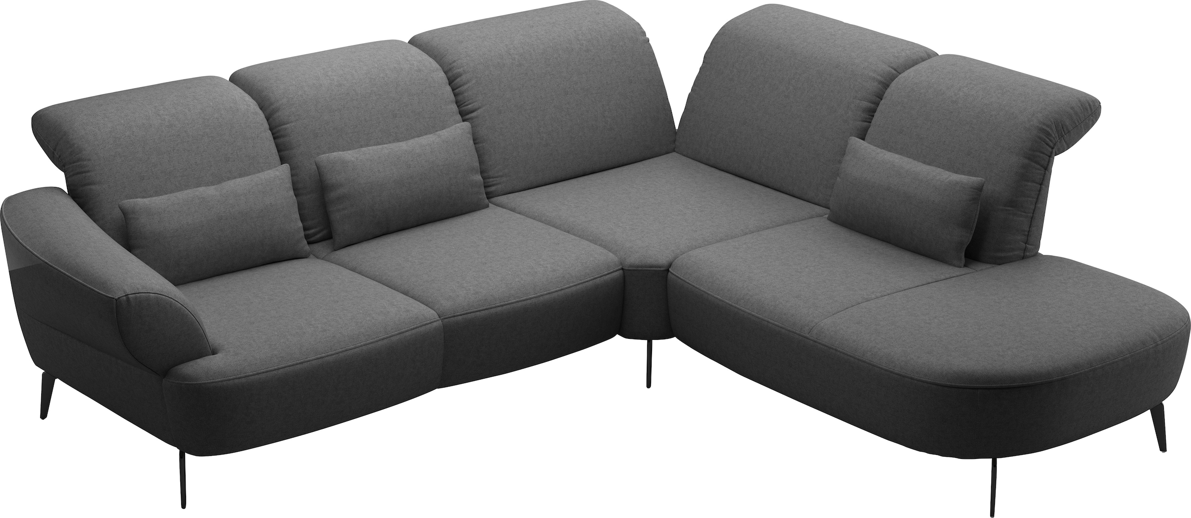 sit&more Ecksofa »Dance, L-Form, inkl. Sitztiefenverstellung«, inkl. Click&Seat, optional mit Kopfteilverstellung