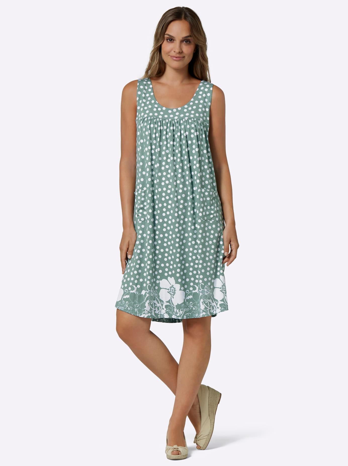 Classic Basics Jerseykleid "Jersey-Kleid" aufgesetzte Taschen