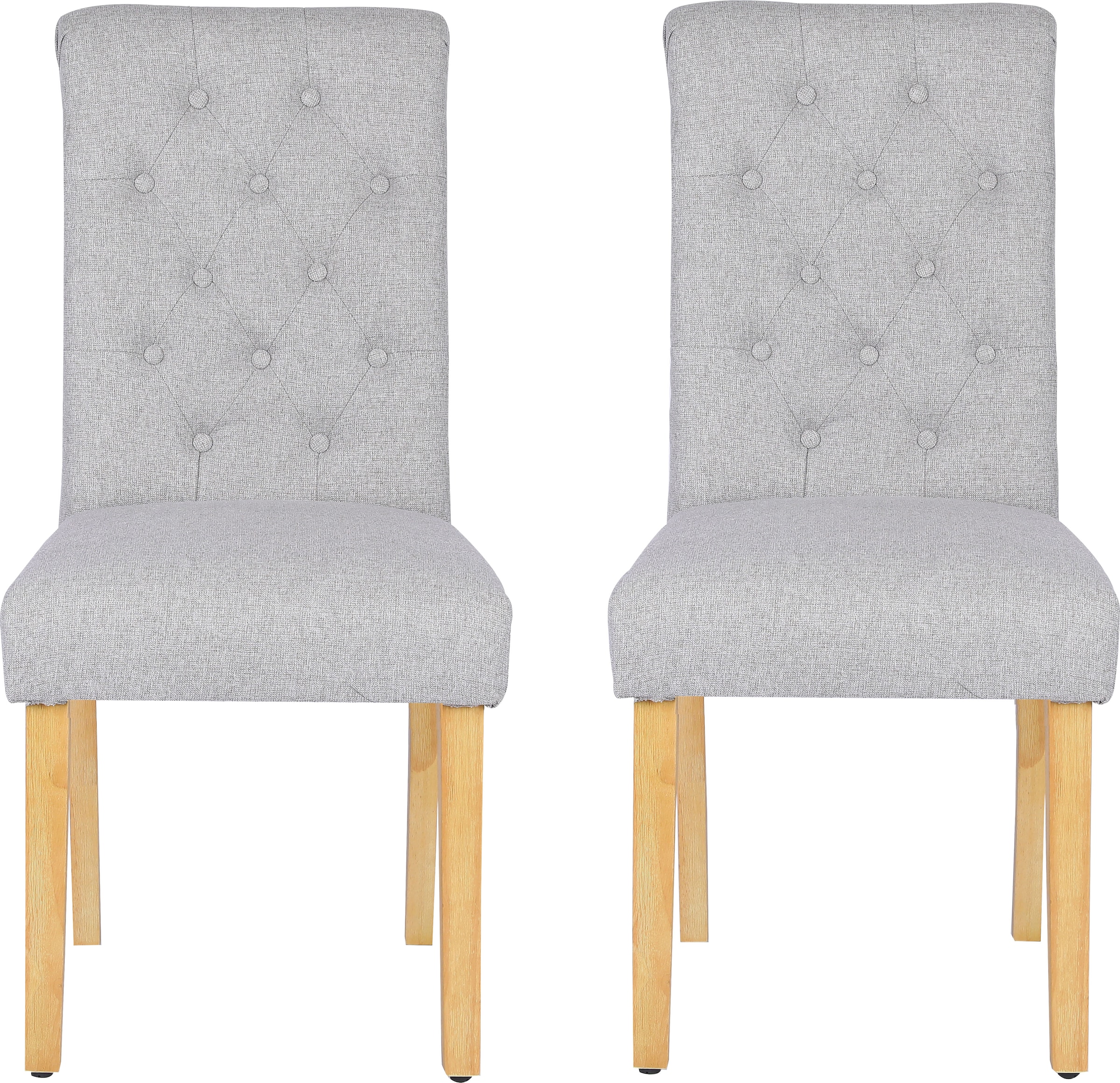 Home affaire Chaise de salle à manger »Liao, TOPSELLER!, OTTOs Choice, 2er-Set« (Set) pflegeleichter Webstoff Bezug, Knopfheftung, Sitzhöhe ca. 51 cm