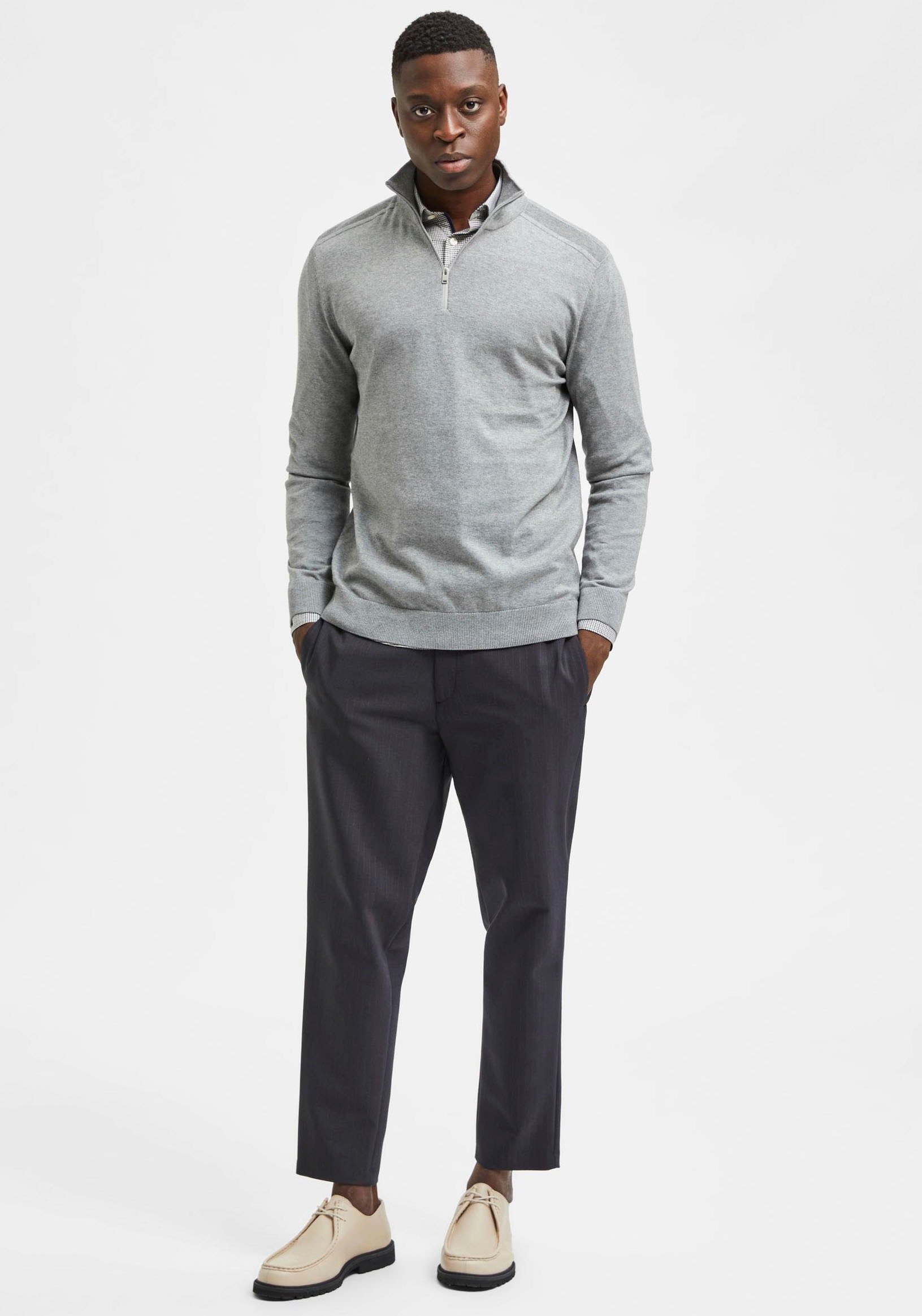 SELECTED HOMME Troyer »SLHBERG HALF ZIP CARDIGAN NOOS«