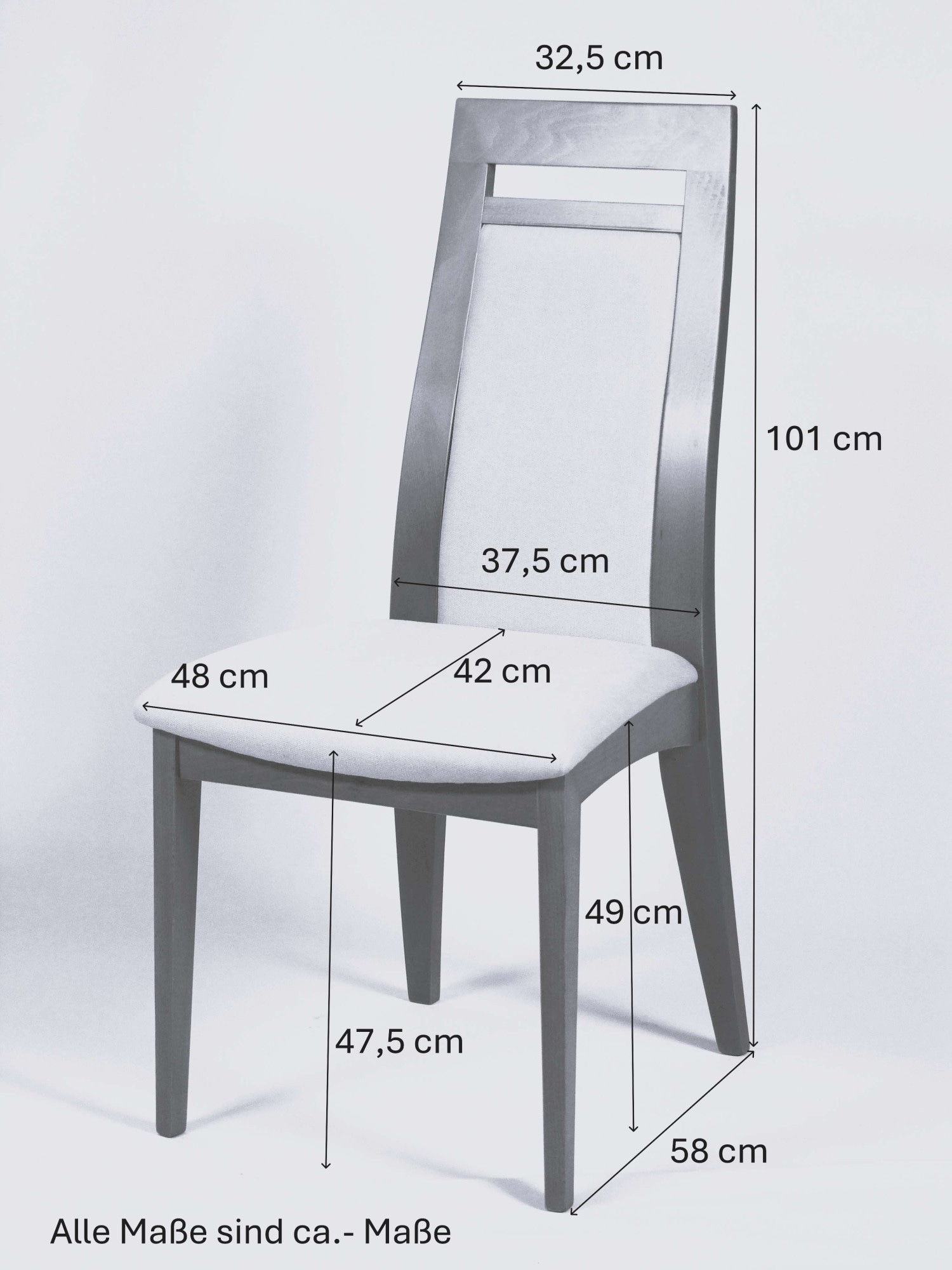 Home affaire Chaise de salle à manger »CLIO« () 2 cuisChaise avec tissu déperlant