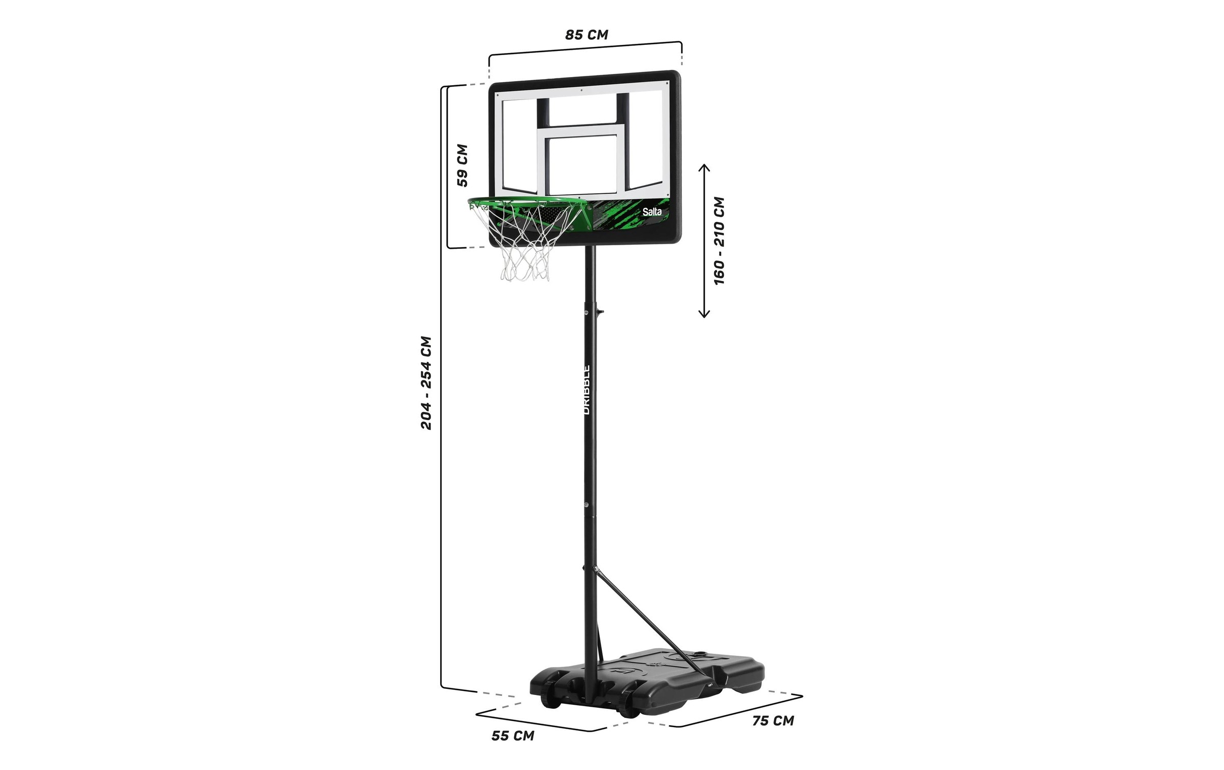 Salta Pied de basket-ball »Salta Dribble 83 x 254 x 130 cm«