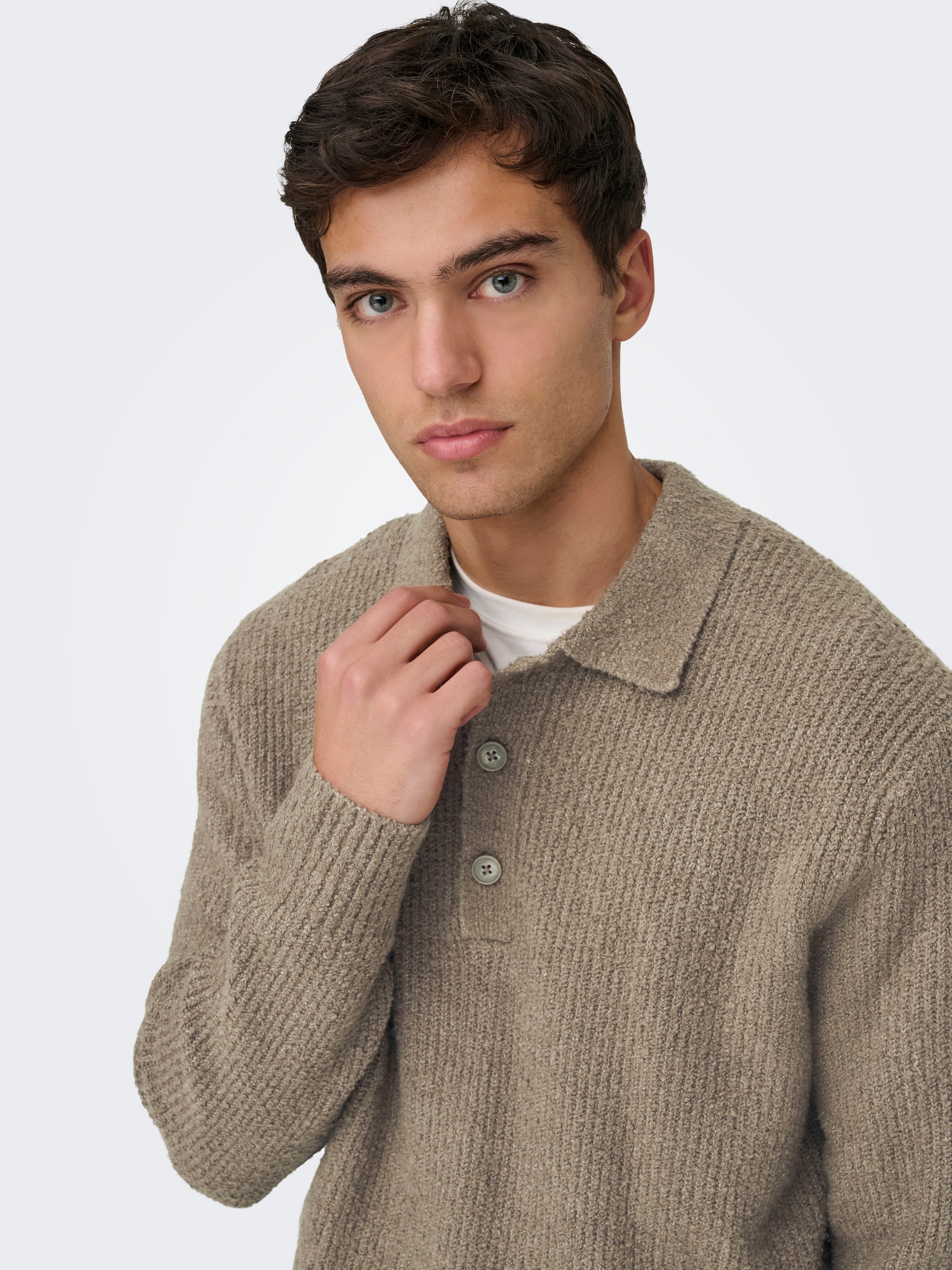 ONLY & SONS Polokragenpullover »ONSDALE RLX LS POLO KNIT NOOS« Baumwollmischung, relaxed fit