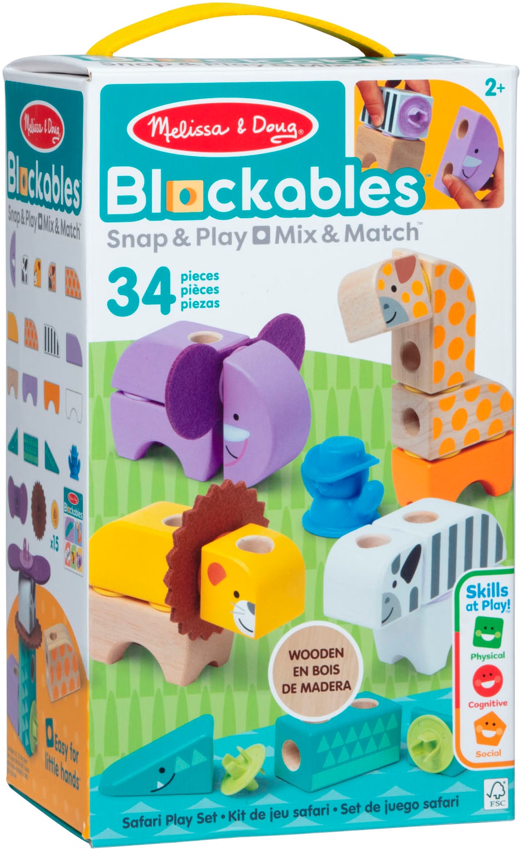 Spin Master Spielbausteine »Melissa & Doug Blockables Safari«