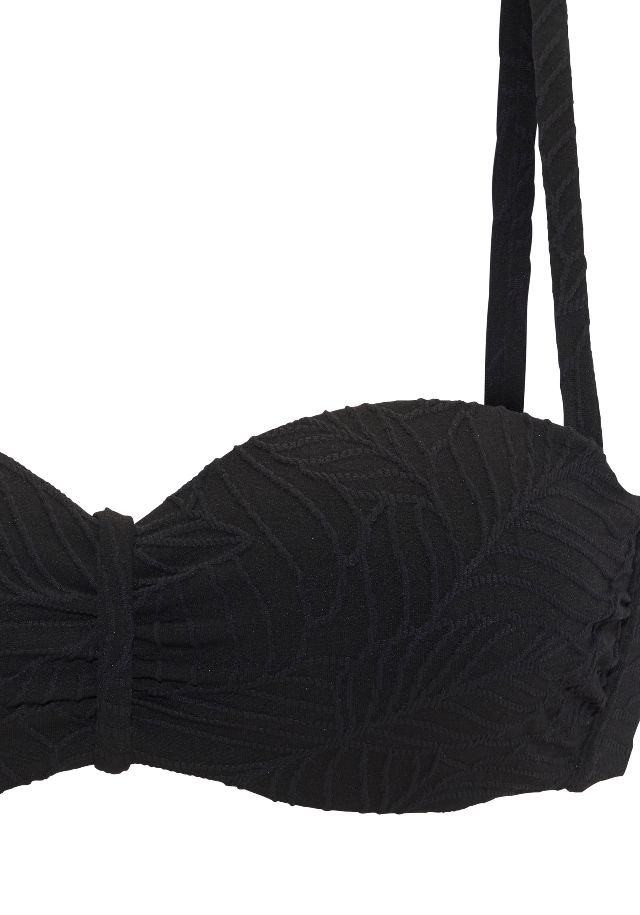 LASCANA Top bikini bandeau à armatures »Fay« en tissu structuré élégant