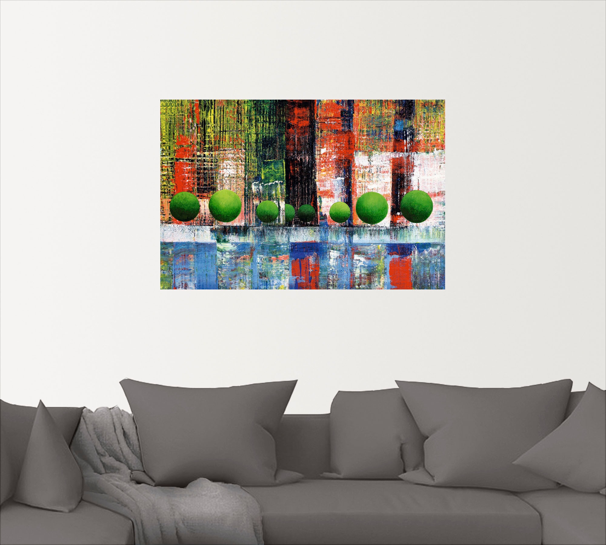 Artland Wandbild »Skyline Vancouver Downtown abstrakt«, Kanada, (1 St.), als Leinwandbild, Wandaufkleber in verschied. Grössen