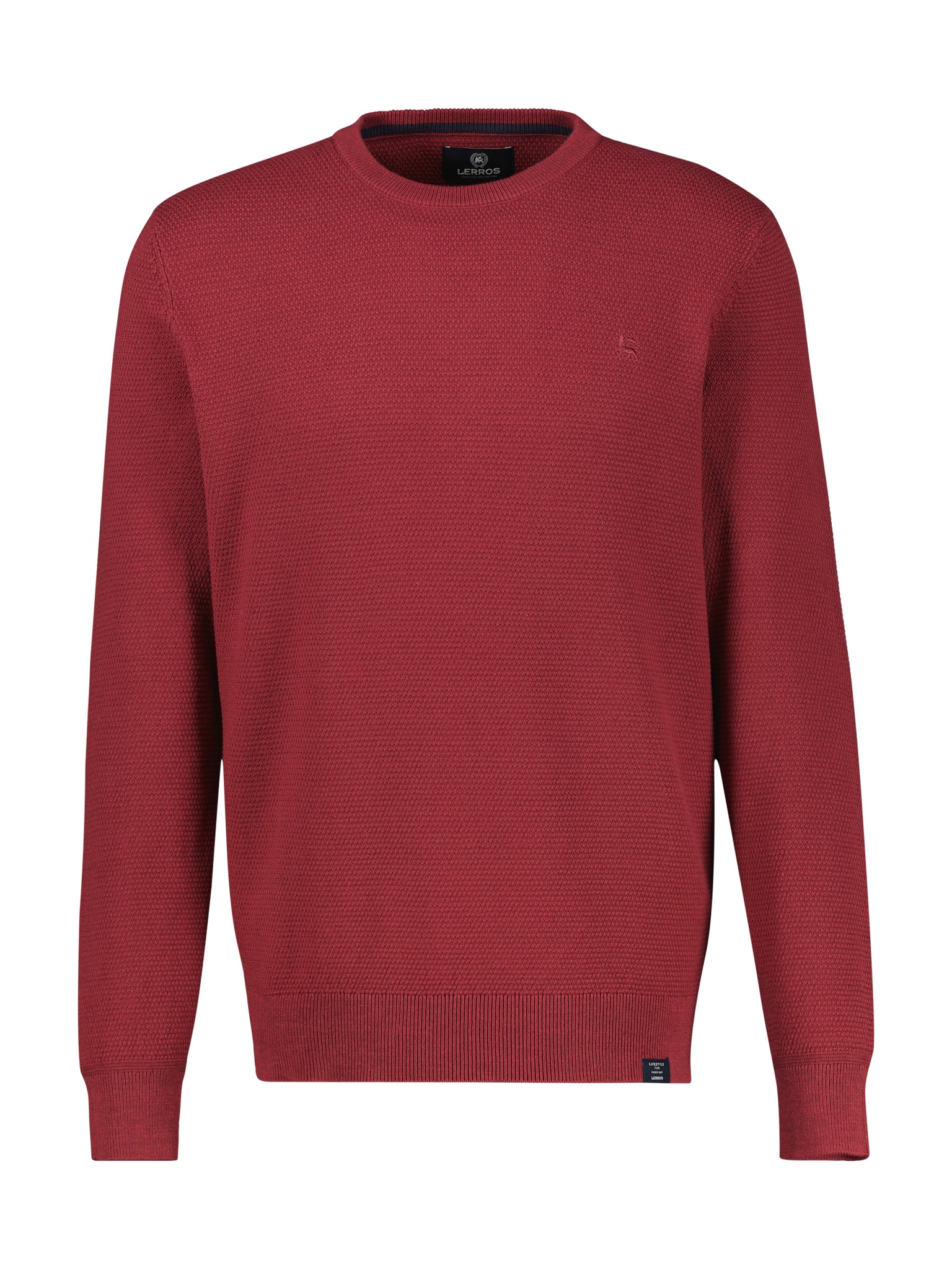 LERROS Strickpullover mit Logo Stickerei