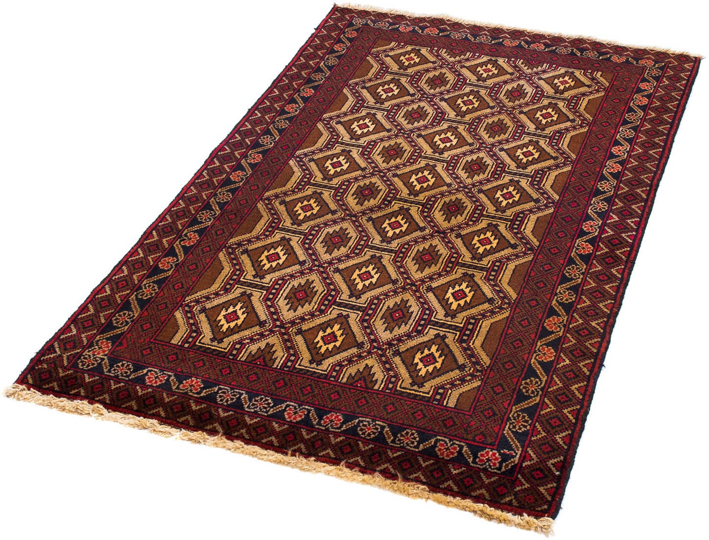 Image of morgenland Orientteppich »Belutsch - 125 x 80 cm - hellbraun«, rechteckig, 8 mm Höhe, Wohnzimmer, Handgeknüpft, Einzelstück mit Zertifikat bei Ackermann Versand Schweiz