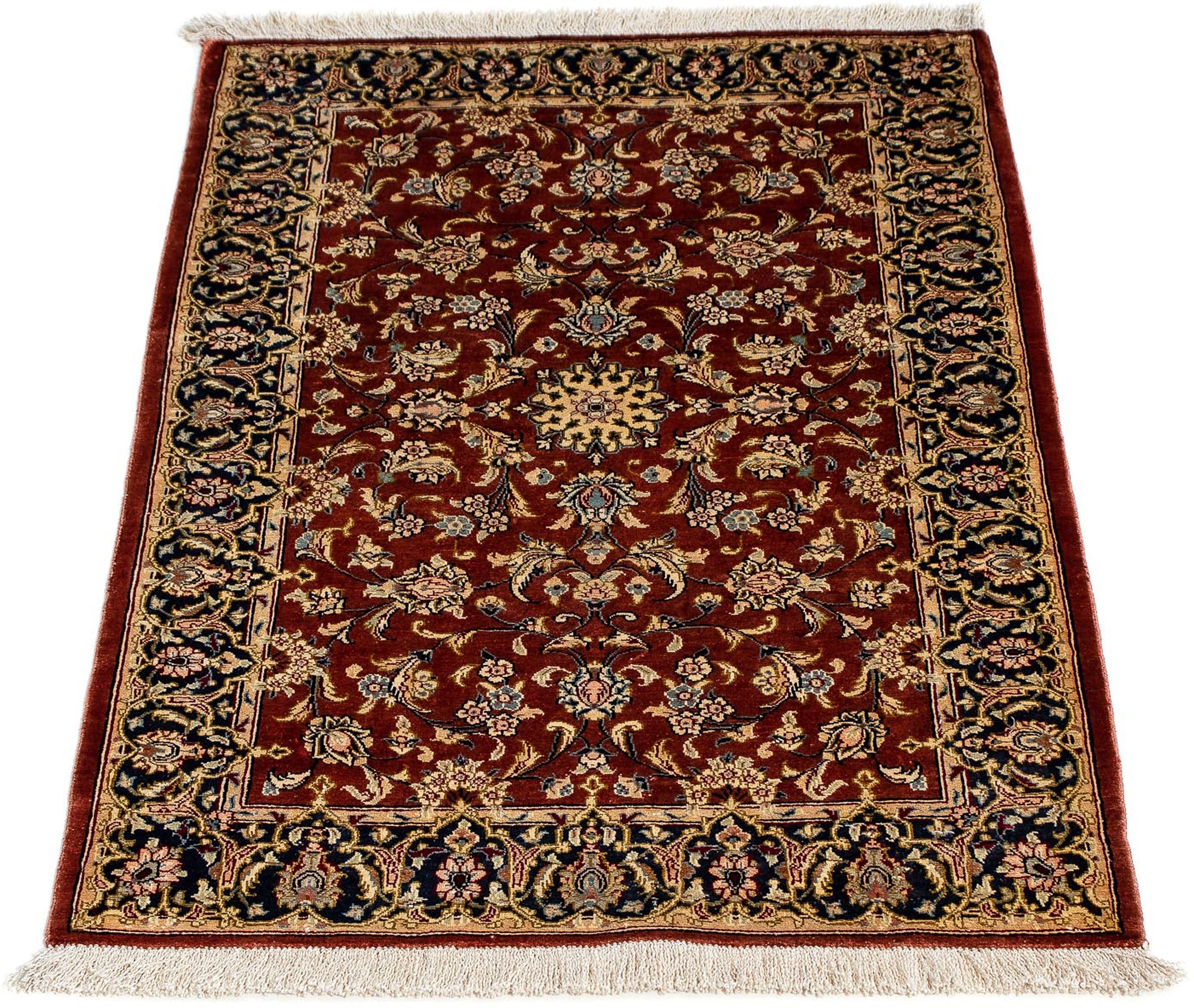 Image of morgenland Orientteppich »Perser - Ghom - 85 x 56 cm - rost«, rechteckig, 10 mm Höhe, Wohnzimmer, Handgeknüpft, Einzelstück mit Zertifikat bei Ackermann Versand Schweiz