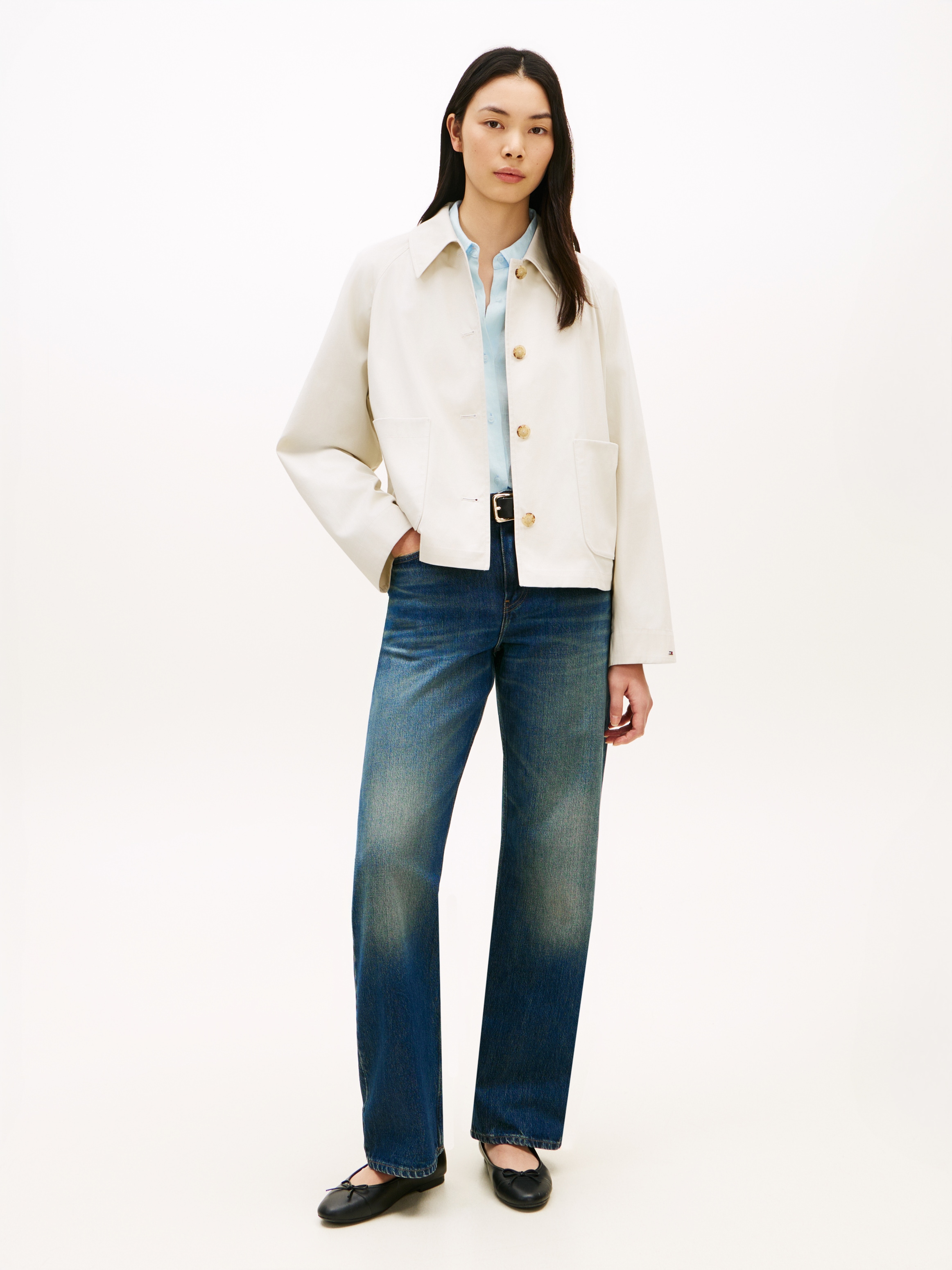 Tommy Hilfiger Veste courte »COTTON SHORT JACKET« mit aufgesetzten Brusttaschen