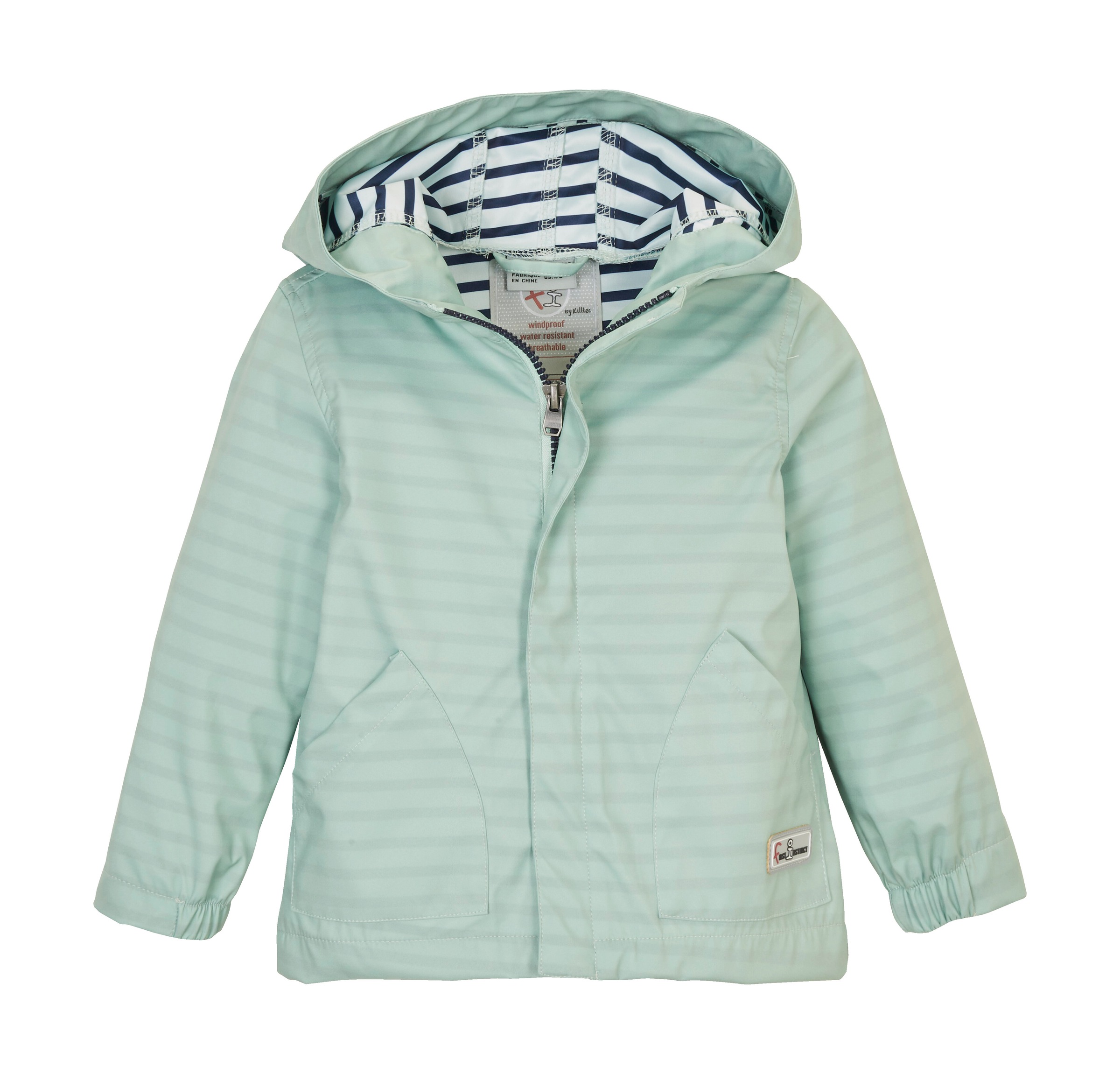 first instinct by killtec Softshelljacke »FIS 23 MNS SFTSHLL JCKT«, Wasserabweisende, winddichte Softshelljacke mit Kapuze und Namensetikett