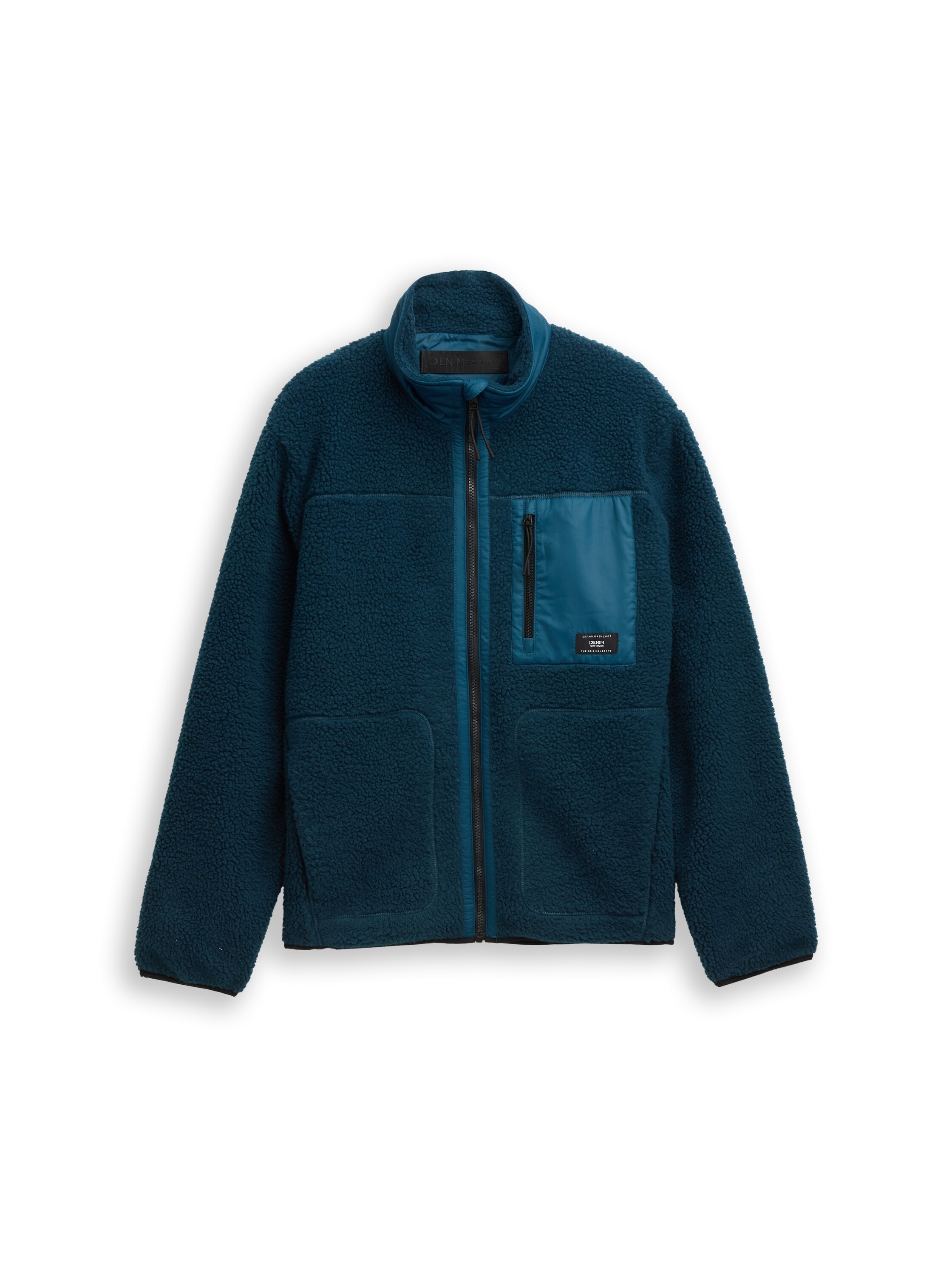 TOM TAILOR Denim Veste polaire mit Logo Stickerei