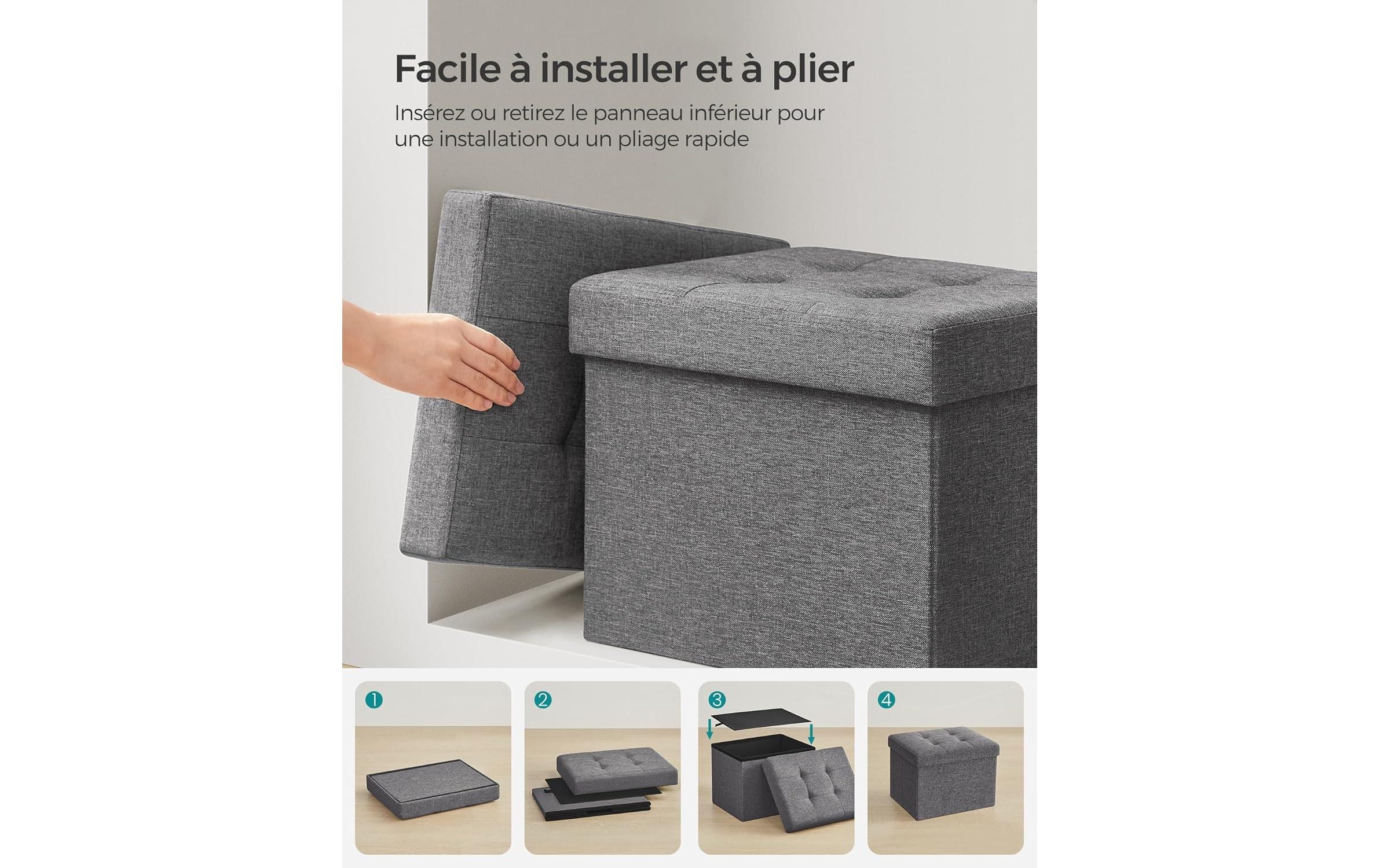 SONGMICS Sitztruhe »Ottomane mit Stauraum 40 x 31 cm«