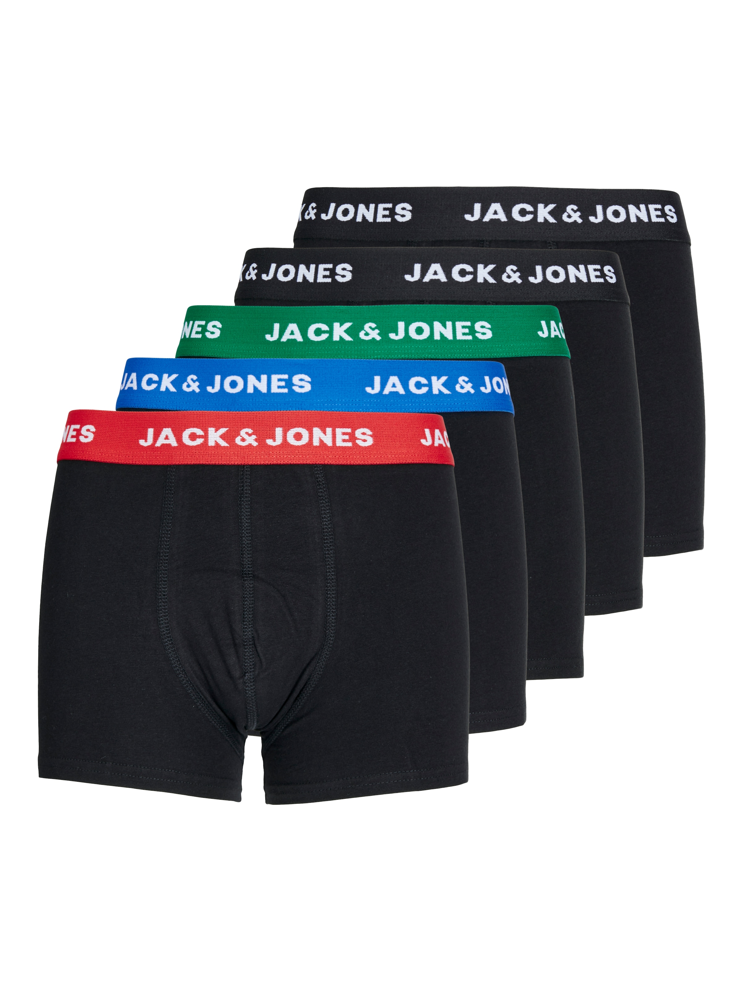 Image of Jack & Jones Junior Trunk "JACHUEY eng anliegend, mit Stretchbund, 5er Pack" Packung, 5 Stk. unifarben, casual, eng, Jersey