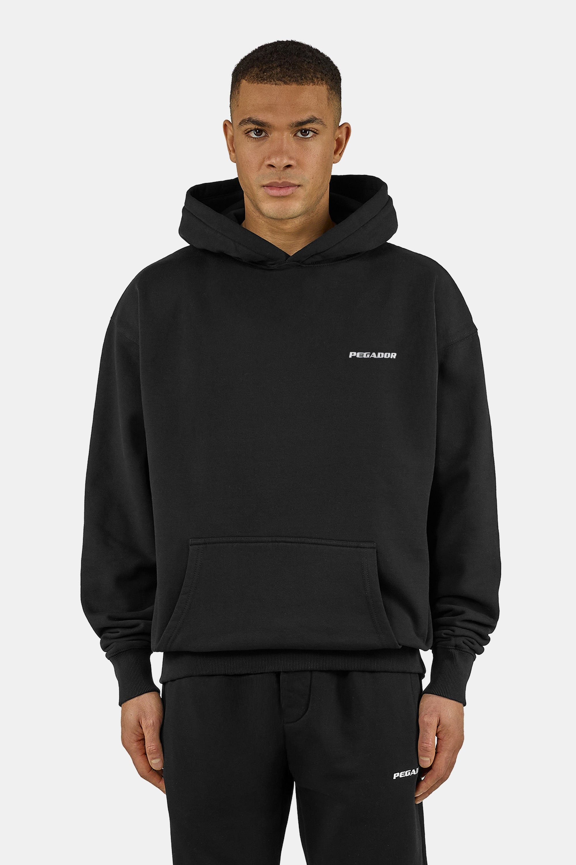 Image of PEGADOR Kapuzensweatshirt "Logo Oversized Hoodie", Baumwollmischung, oversize