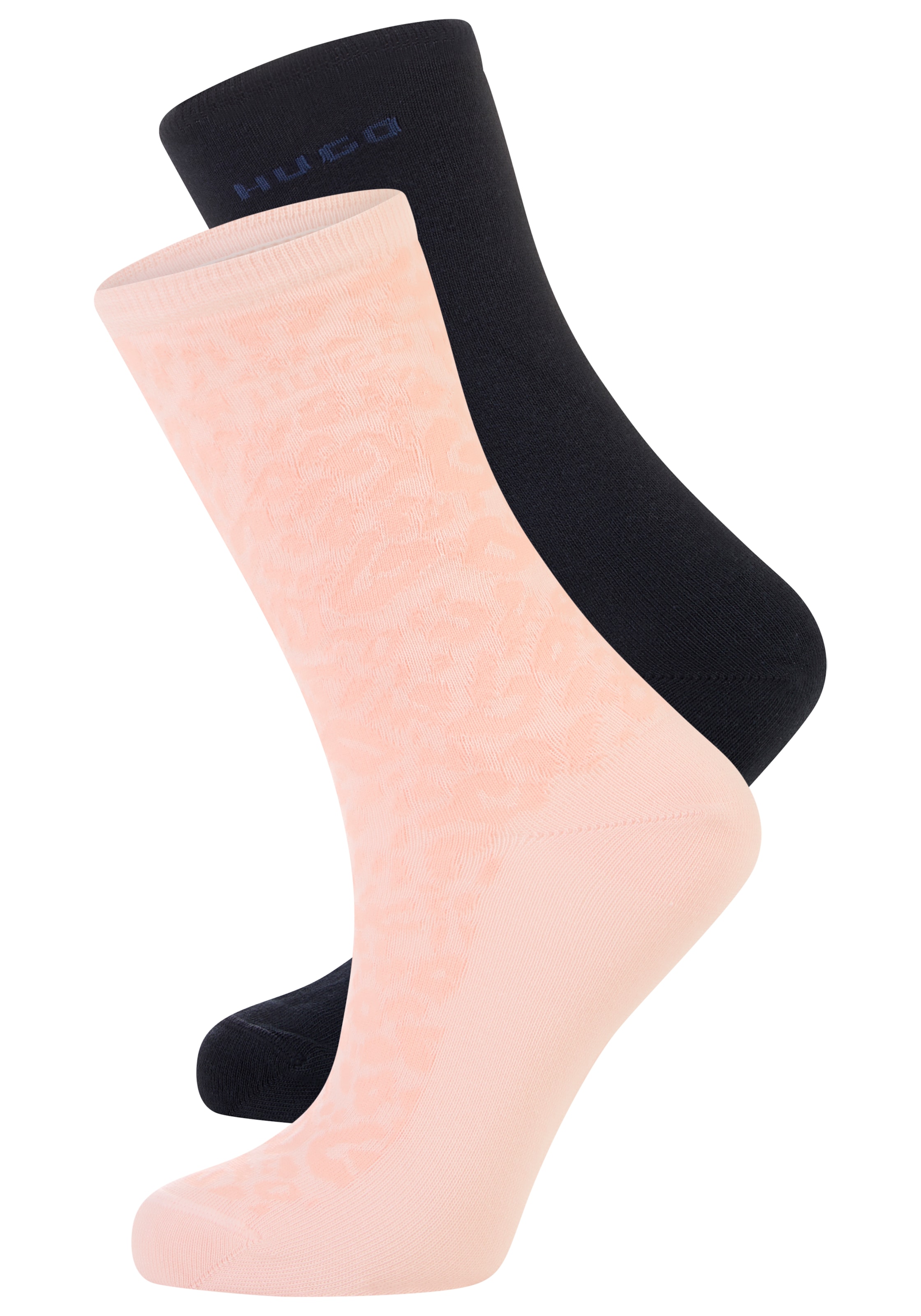 Image of HUGO Underwear Socken "LEO LOGO" Packung, 2 Paar tlg. mit HUGO-Schriftzug