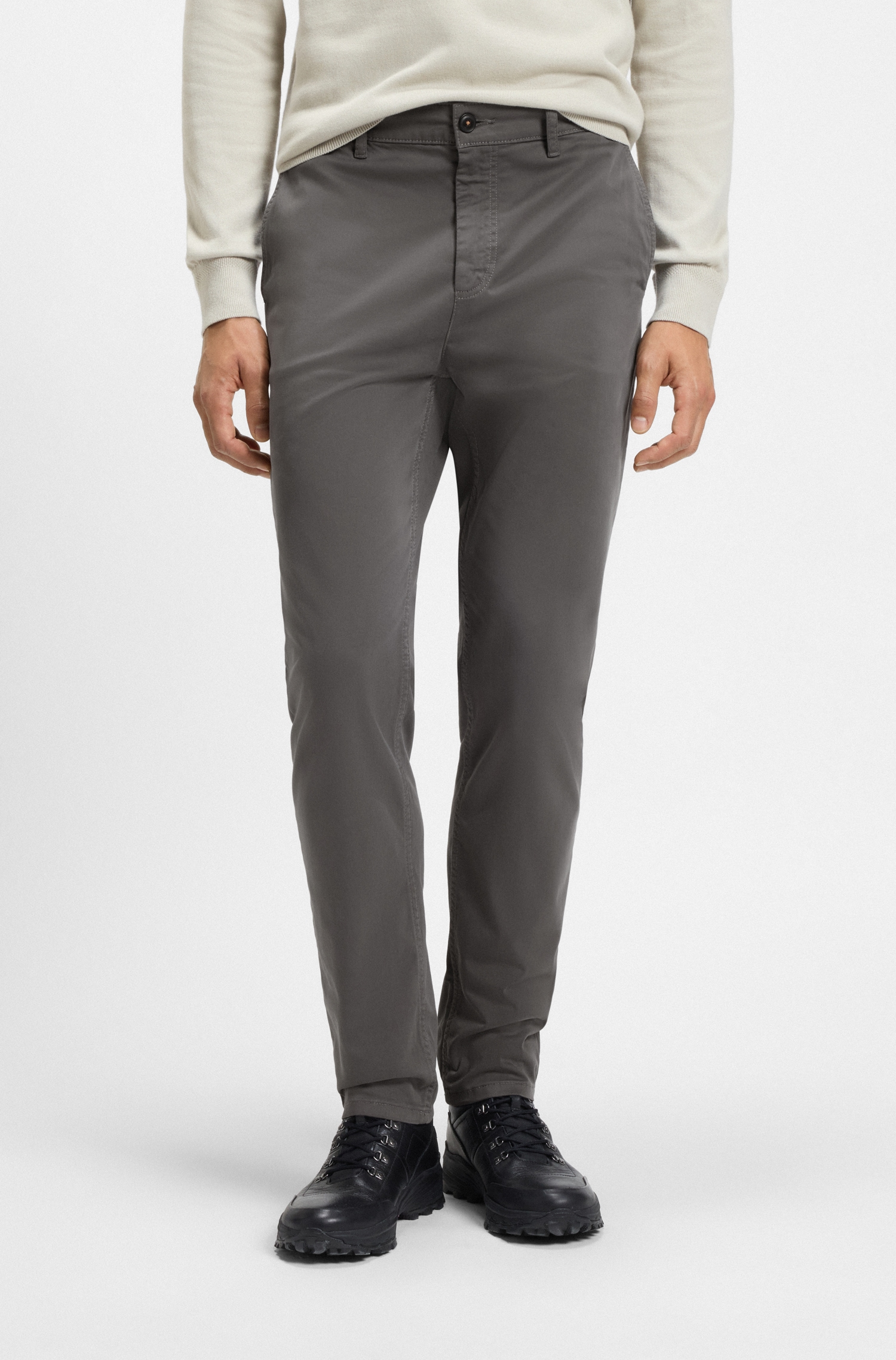 BOSS ORANGE Chinohose »Tapered-fit«  Aus komfortabler Stretch-Baumwolle und mit BOSS Logo hinten