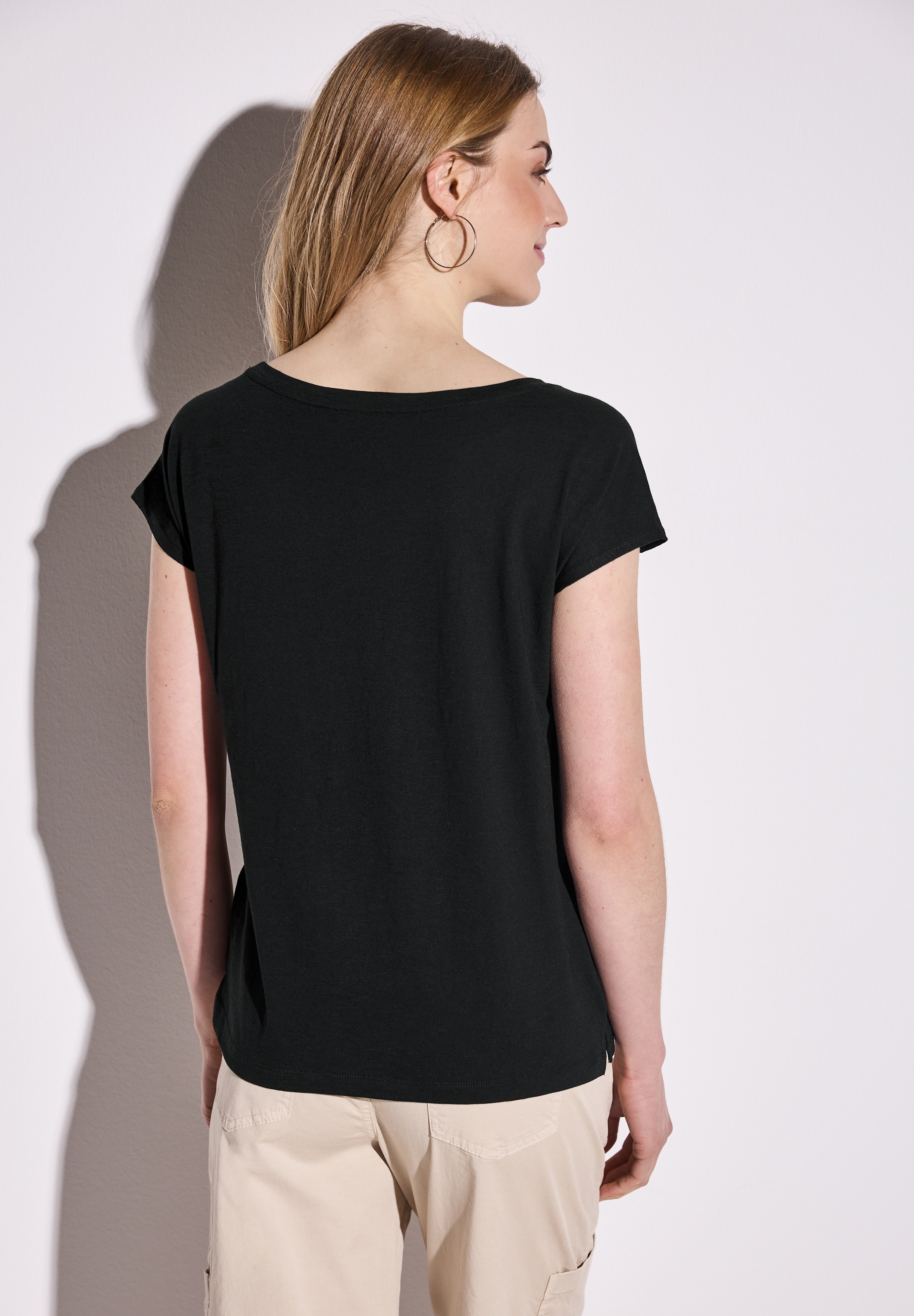 STREET ONE Shirttop, mit Raffung an der Schulter