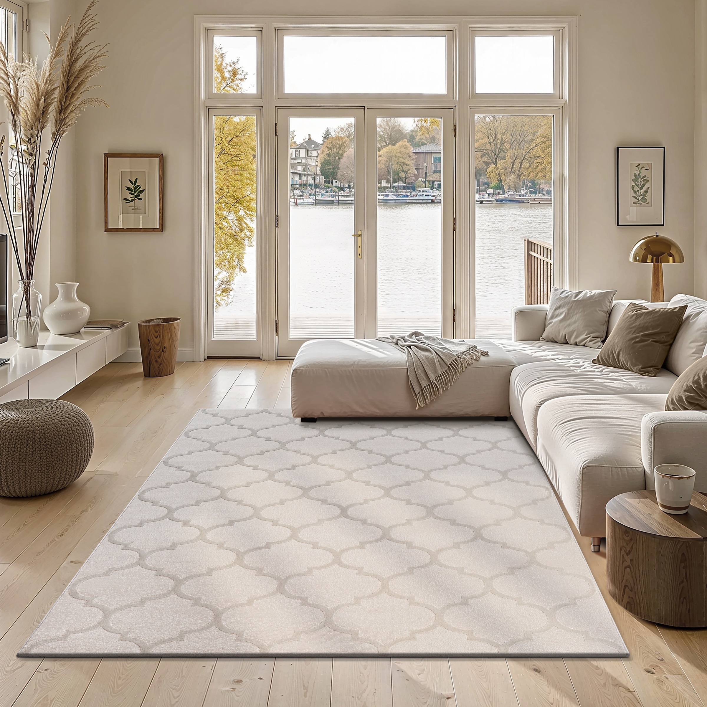 Image of the carpet Teppich "Knight" rechteckig 12 mm Höhe moderner Wohnzimmer Teppich elegant glänzender Flor