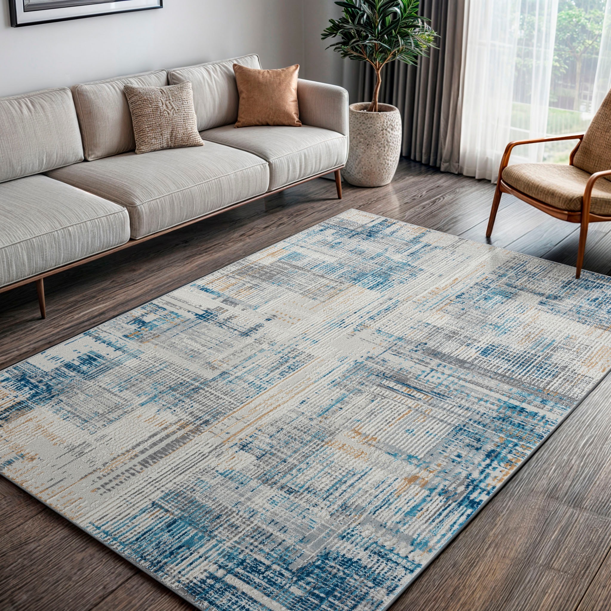Image of GOODproduct Teppich "Niamh, LAGERRÄUMUNG" rechteckig 8 mm Höhe Kurzflor, modernes Design, pflegeleicht, Wohnzimmer