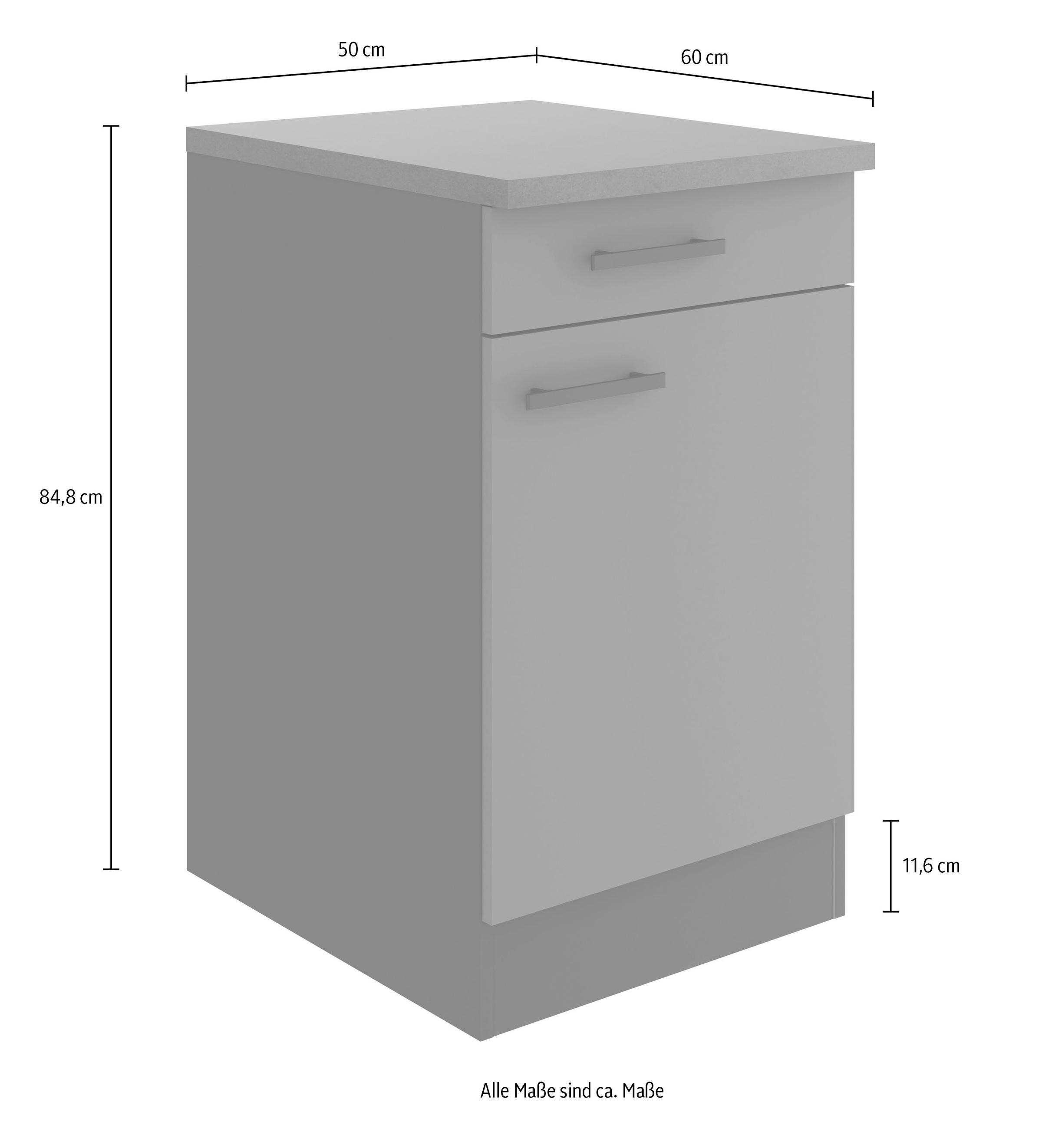 OPTIFIT Unterschrank »Bella«, Breite 50 cm, 1 Tür, 1 Einlegeboden, 1 Schubkasten