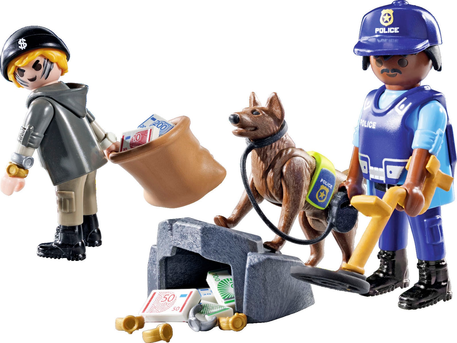 Playmobil® Konstruktions-Spielset »Spurensuche mit Hund (71731), Playmobil Action Heroes«