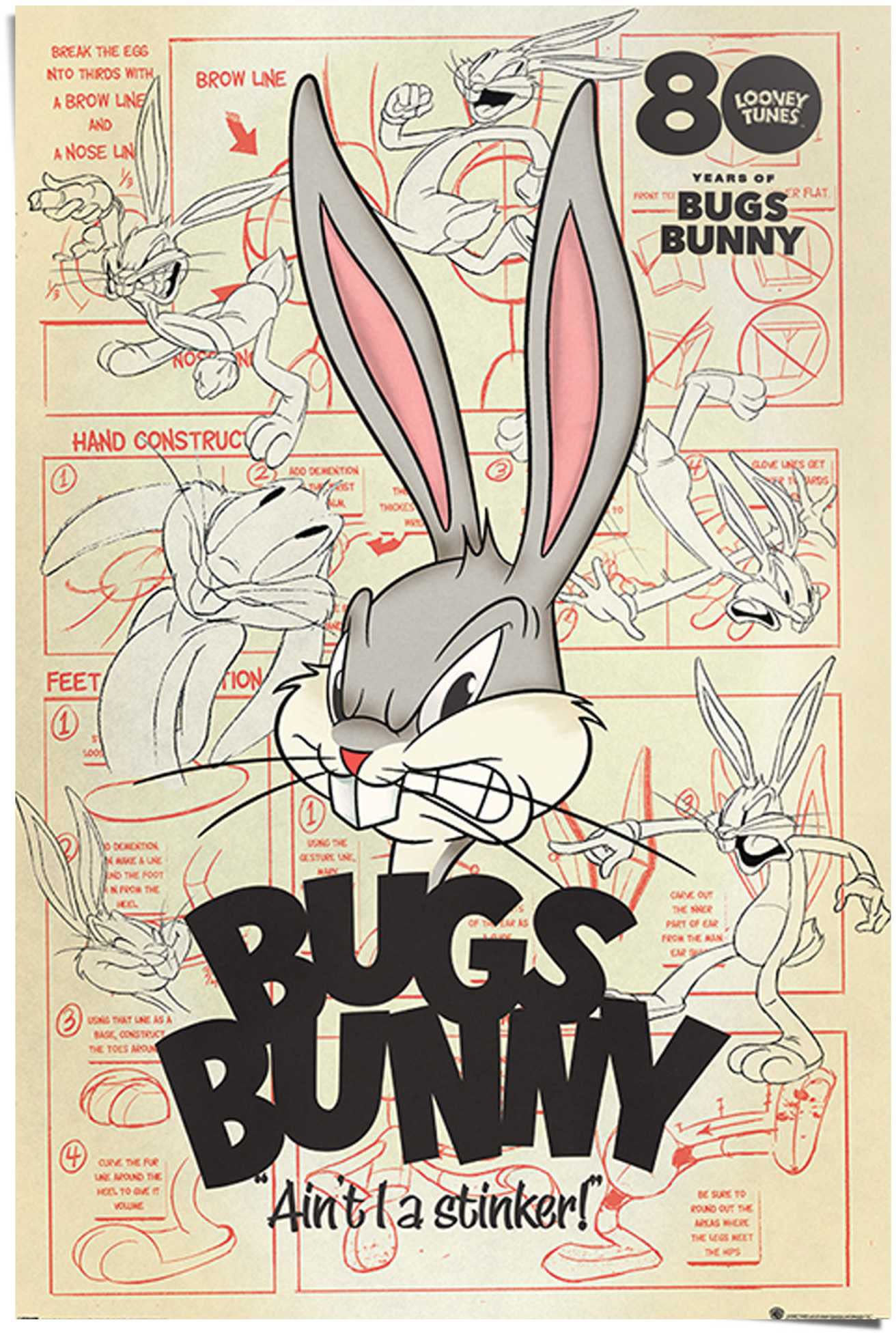 Image of Reinders! Poster »Bugs Bunny ait I a stinker Looney Tunes - Warner Bros - Hase«, (1 St.) bei Ackermann Versand Schweiz