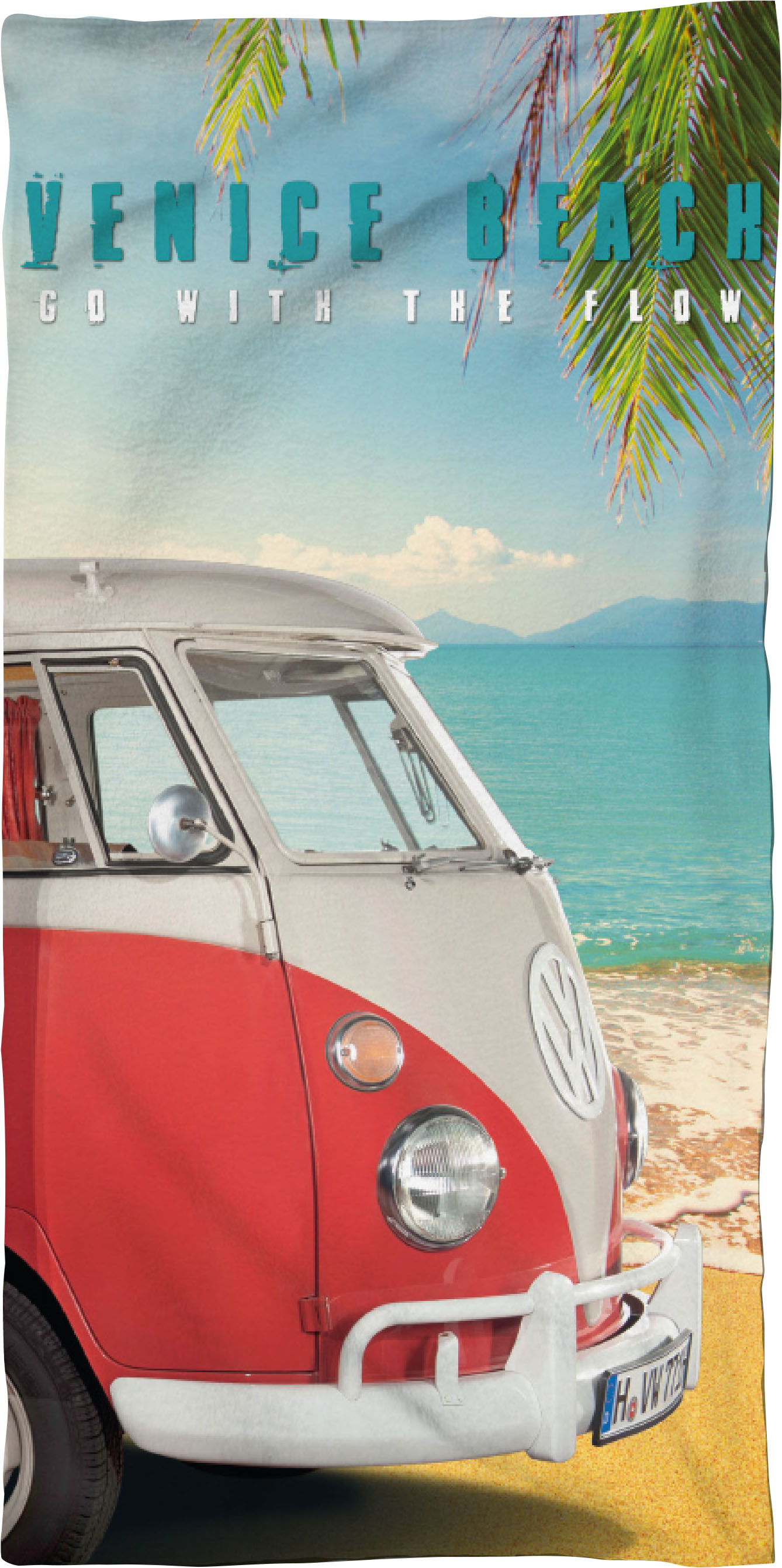 Image of Volkswagen Strandtuch »Venice Beach«, (1 St.), mit Bulli Motiv bei Ackermann Versand Schweiz