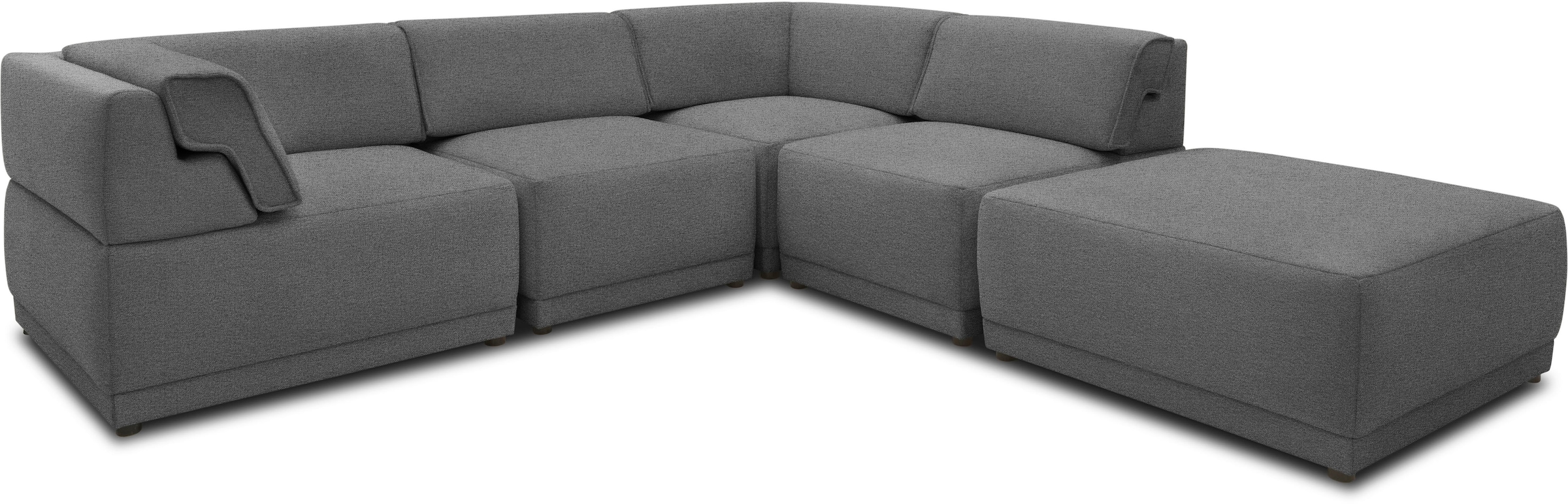 DOMO collection Loungesofa »800007«, (Set, 5 Teile), Rückenkissen aufstellbar, unendlich erweiterbar