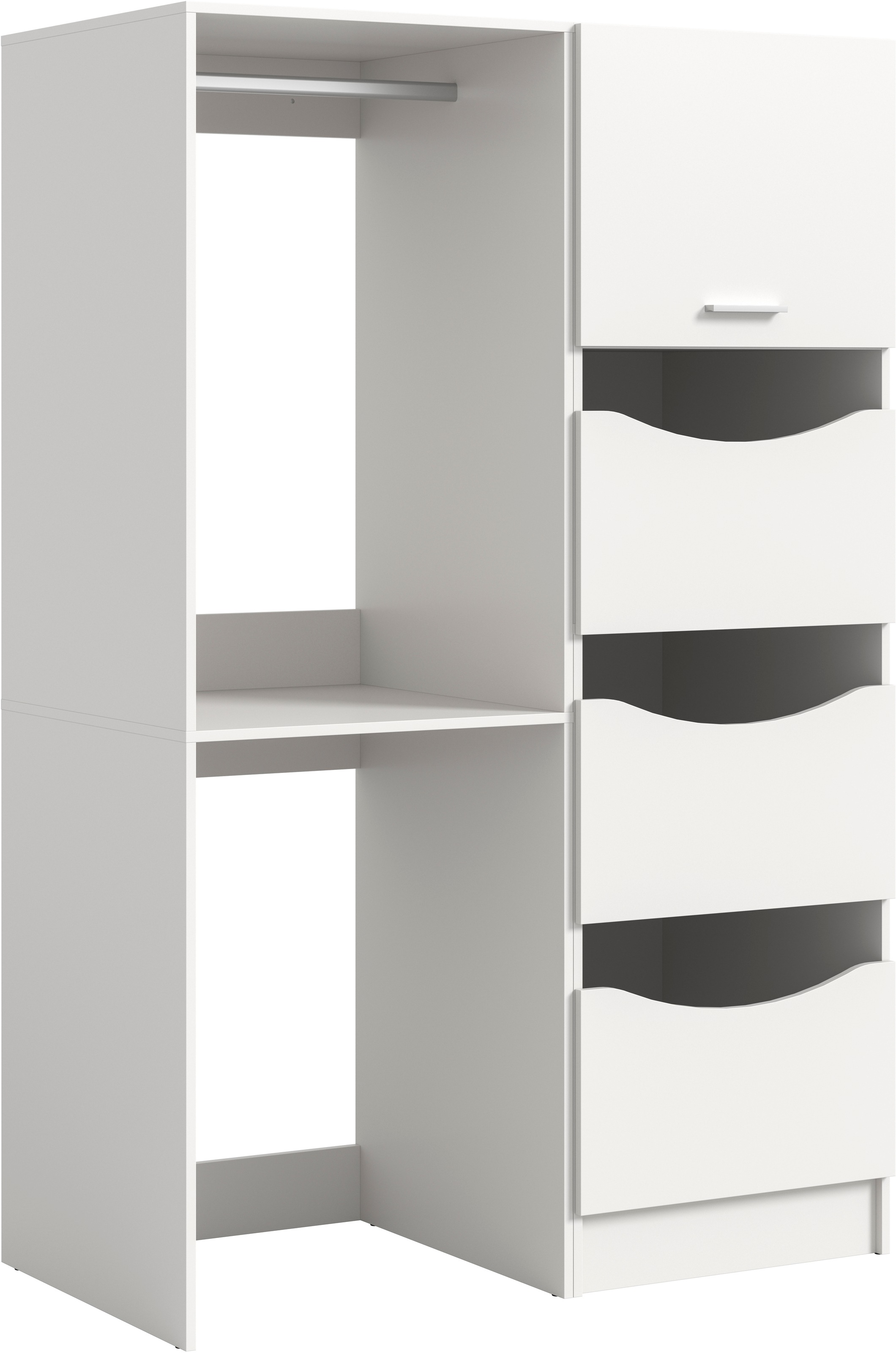Image of welltime Badmöbel-Set "FALAS, 2-teilig, Hauswirtschaftsraum Set, Breite 126 cm" Set, bestehend aus: 1x Waschmaschinenumbauschrank & 1x Wäscheschrank, 2 Stk. tlg.