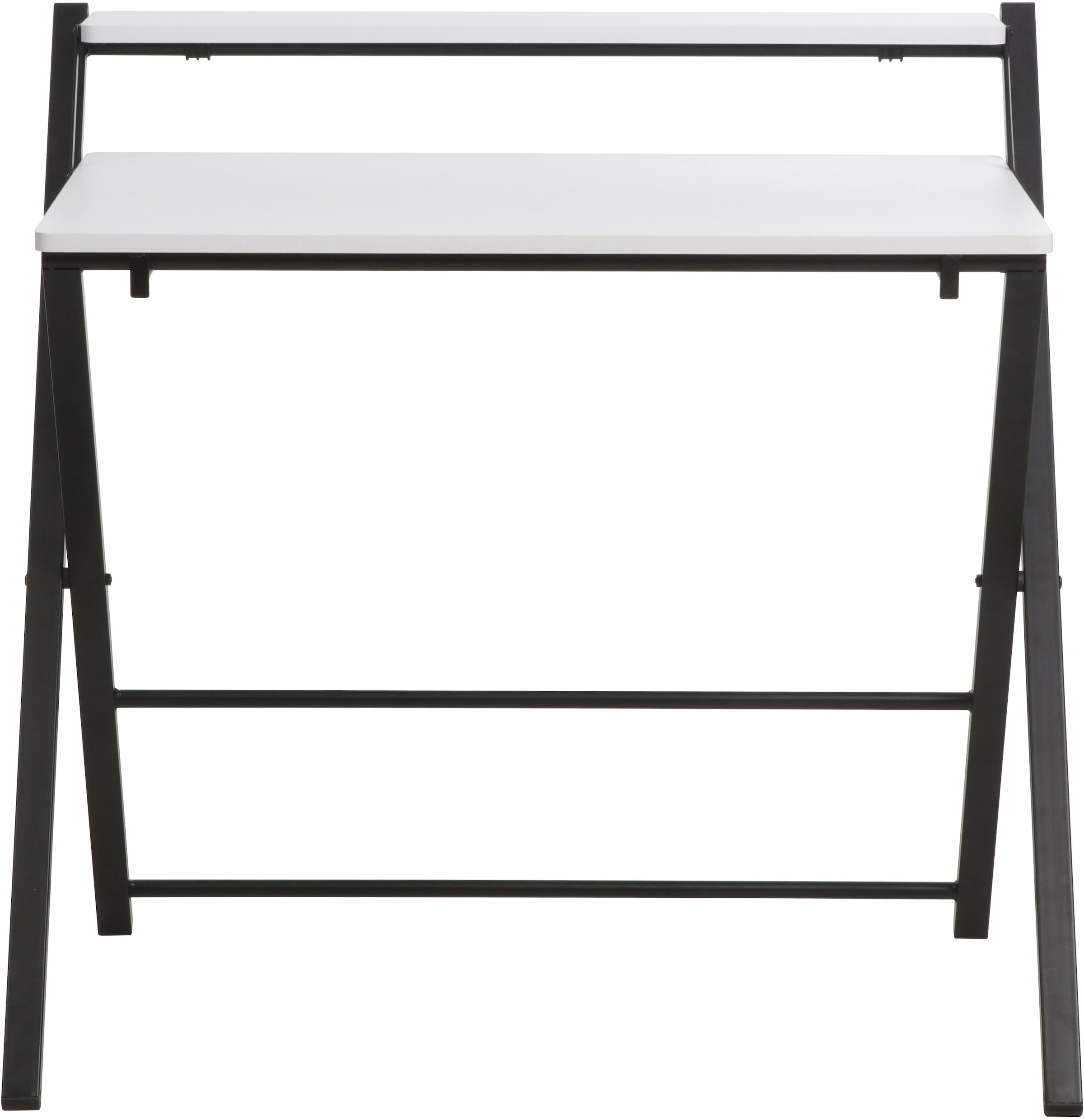 INOSIGN Computertisch »SULBY, Laptoptisch, Schreibtisch, mit Ablage,«, Metallgestell, zusammenklappbar, platzsparend, max. 86,5x82,5 cm