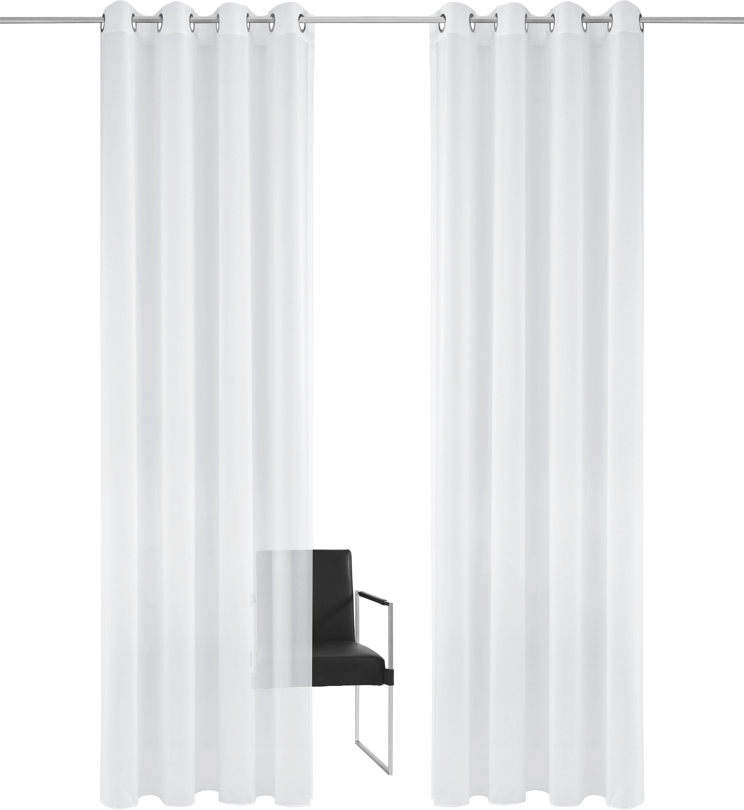 Image of my home Gardine »Freiburg«, (2 St.), Vorhang, Fertiggardine, halbtransparent bei Ackermann Versand Schweiz