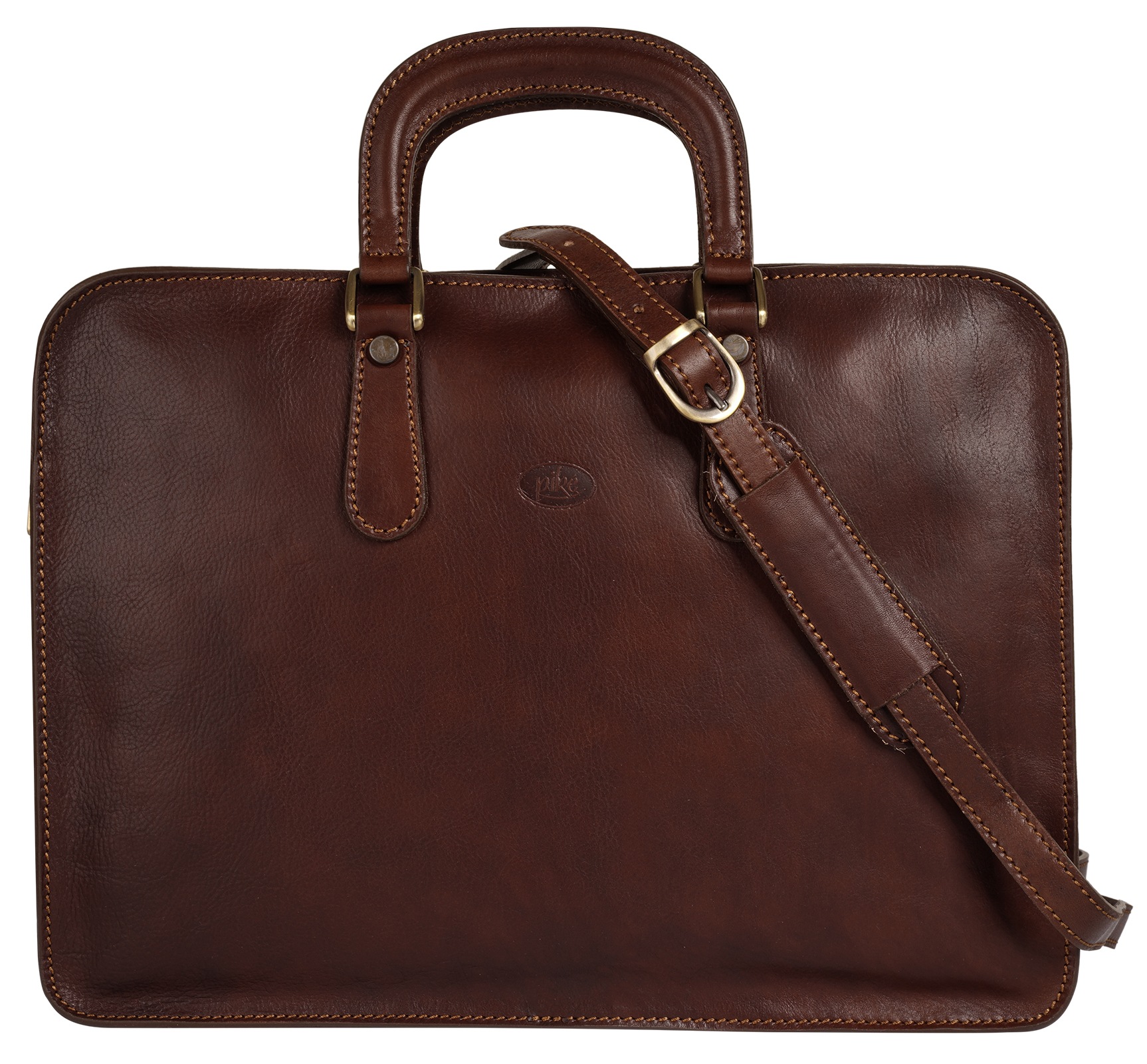 Piké Aktentasche echt Leder, Made in Italy