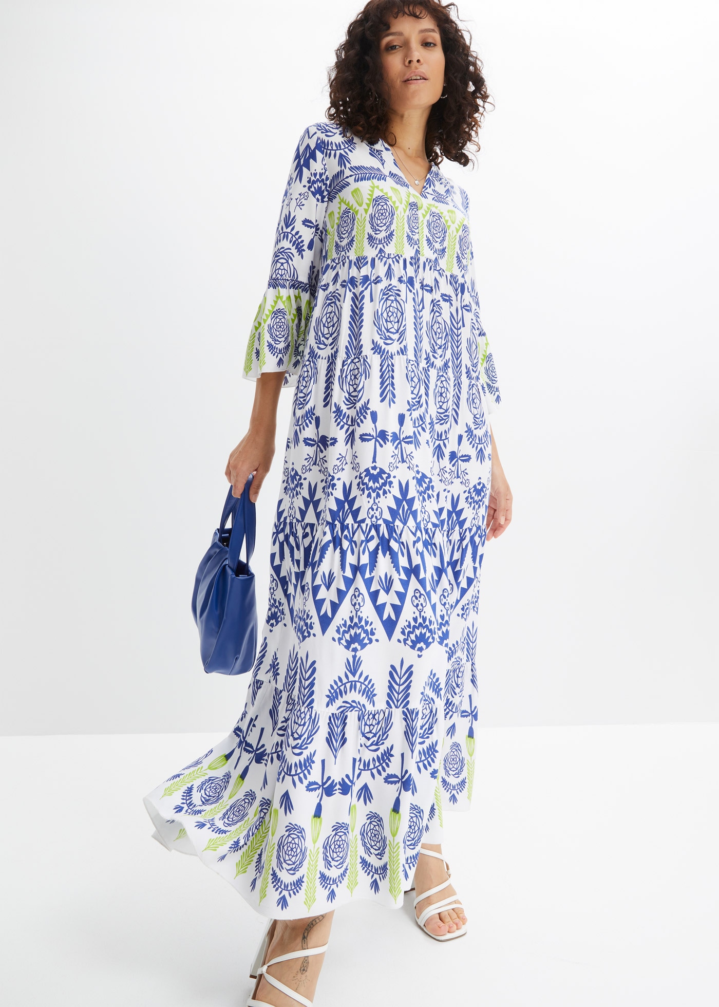 Image of bonprix Maxikleid für besondere Anlässe, aus Viskose, ausgestellte Passform