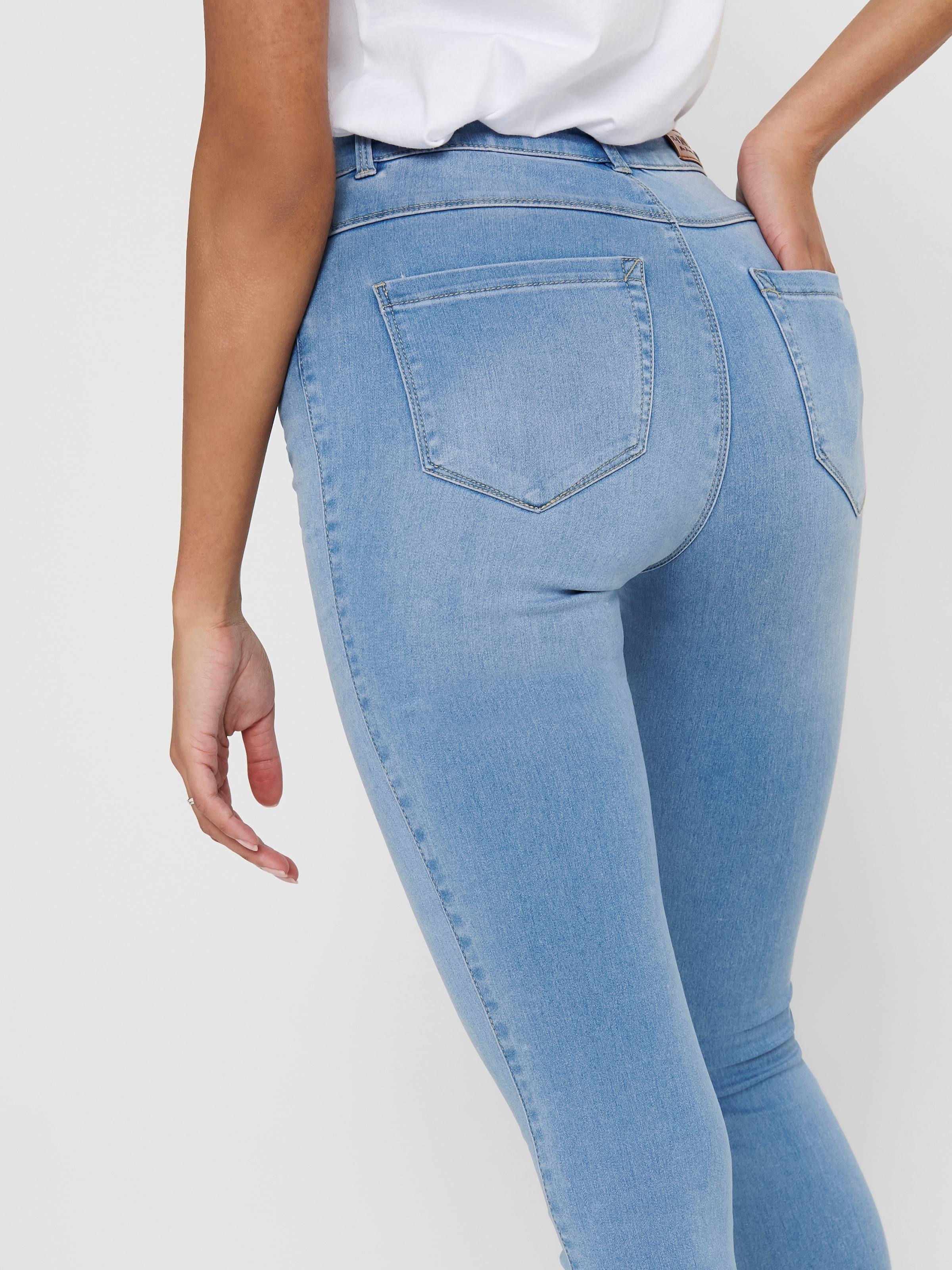 ONLY Jeans taille haute »ONLROYAL – Skinny-Jeans mit hoher Taille und Abriebeffekt« skinny fit, casual, Denim, Baumwollmischung, Eingrifftaschen