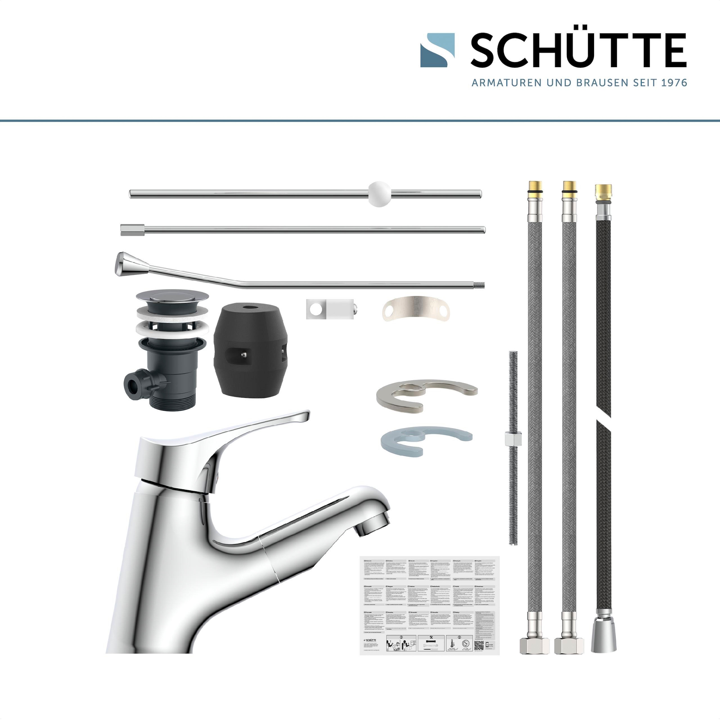 Schütte Robinet de lavabo »Attica« Ensemble,  avec douchette extractible et barre de traction, robinet, mitigeur