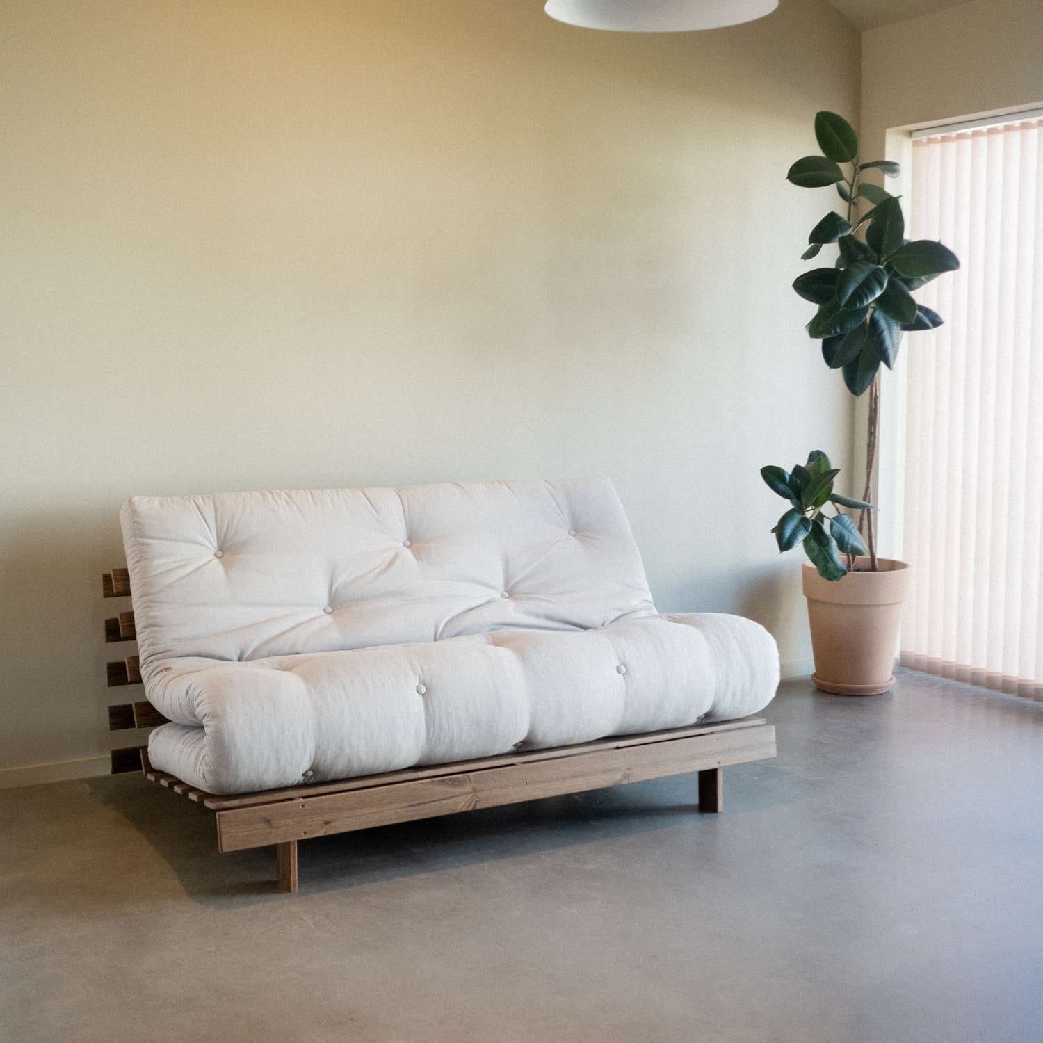 Karup Design Daybett "Roots Sofa Bed, Schlafsofa, Bettfunktion, FSC-Massivholz," Inkl. Futonmatratze, Made in Europe, langlebig, B: 140 oder 160 cm