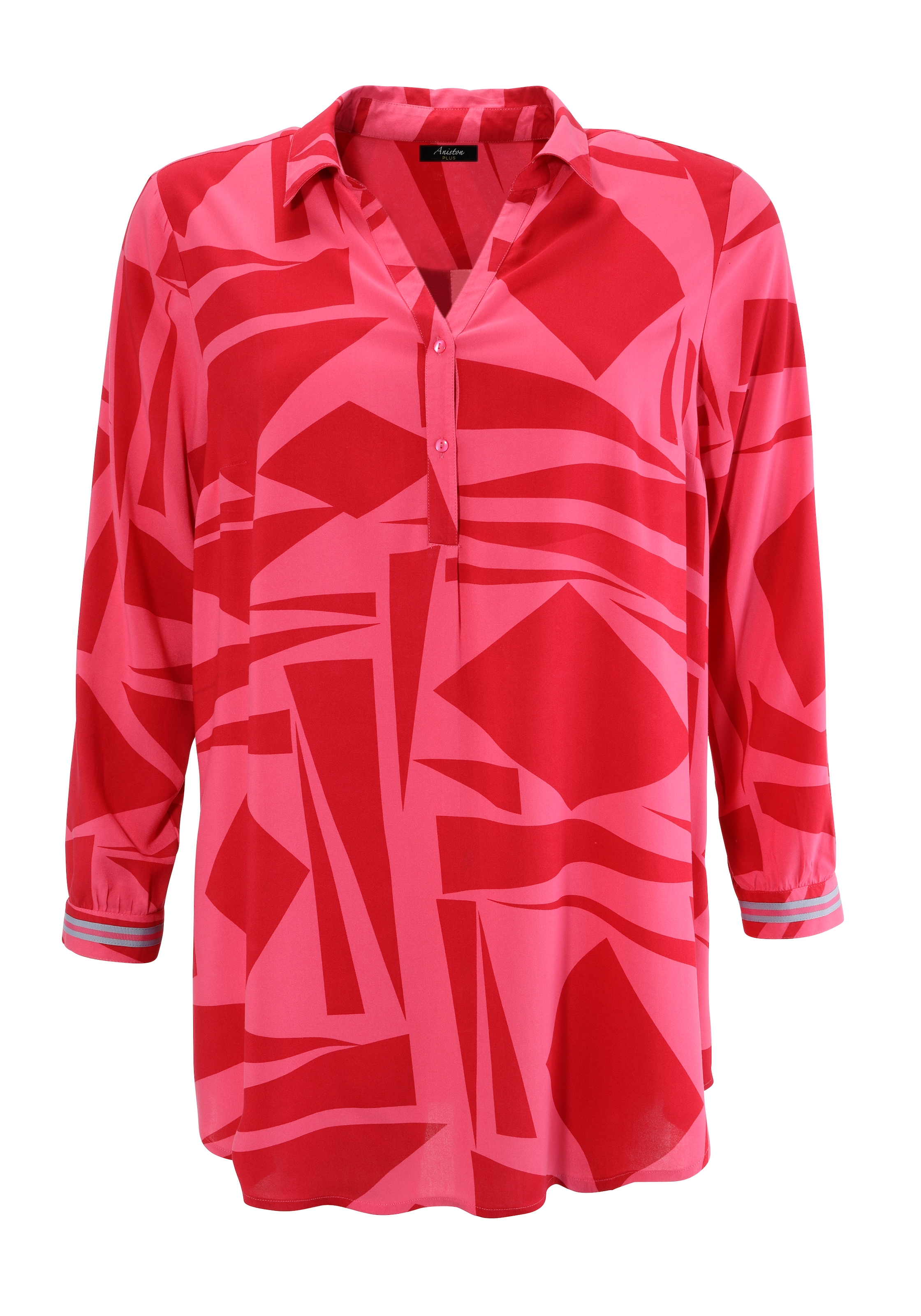 Aniston PLUS Longbluse, mit farbenfrohem, grossflächigem Druck
