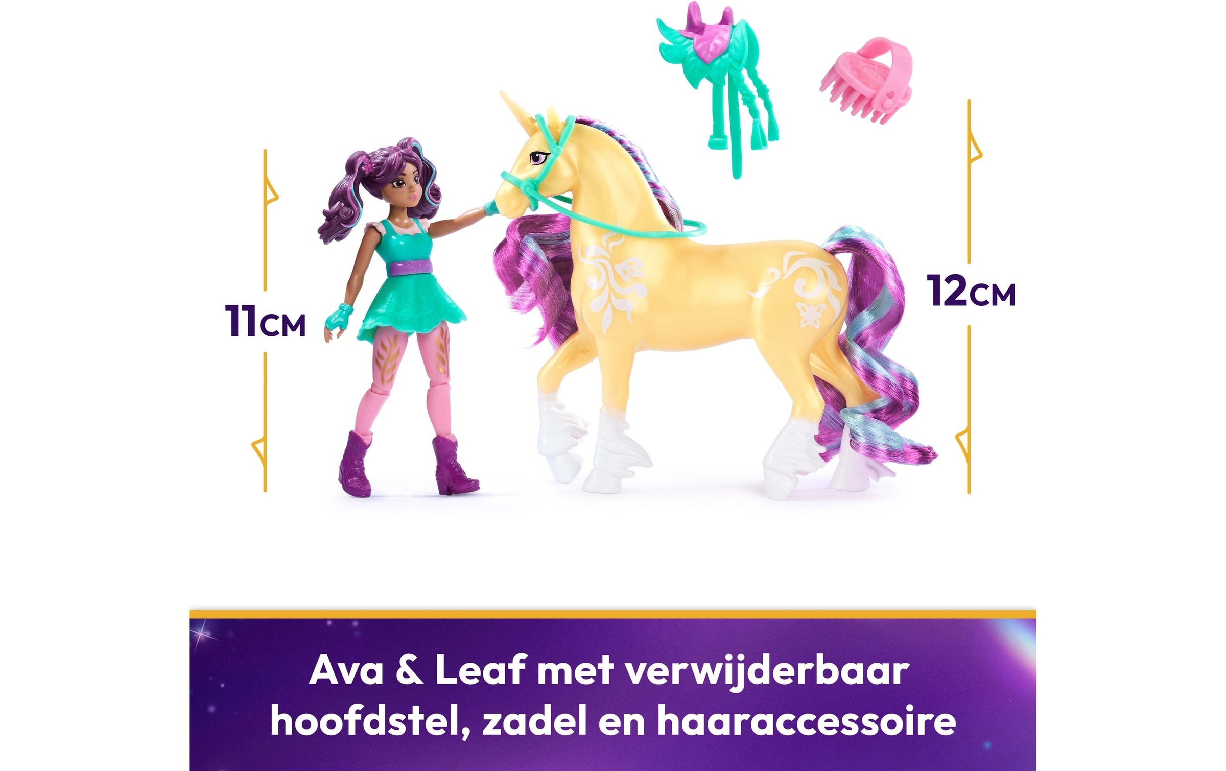 Anziehpuppe »Spinmaster Unicorn Academy Ava Doll & Leaf Unicorn«