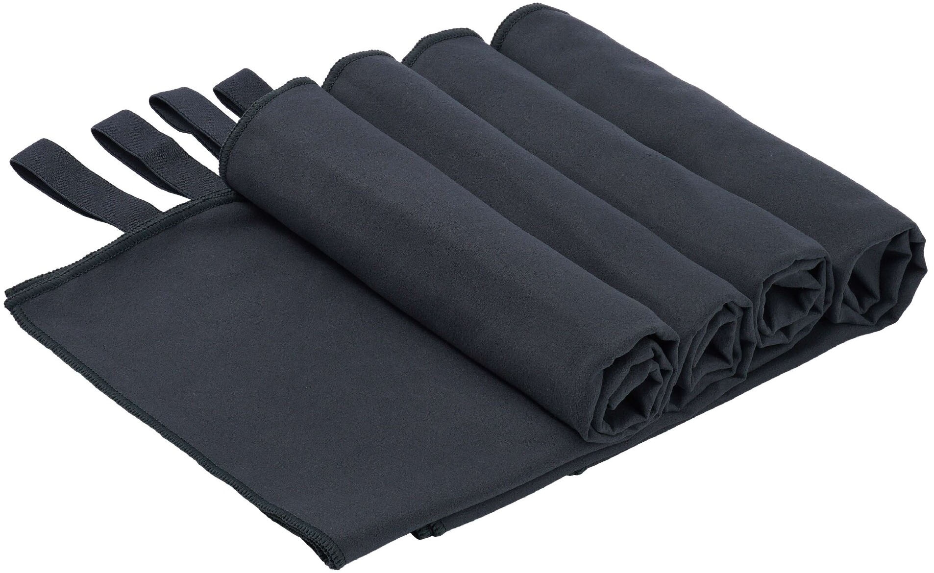 GOODproduct Serviettes »Leoa, diverse Grössen, Sporthandtuch, Reisehandtuch, Strandtuch« sehr leicht, kompakt, schnelltrocknend, Mikrofaser mit Kontrastnaht