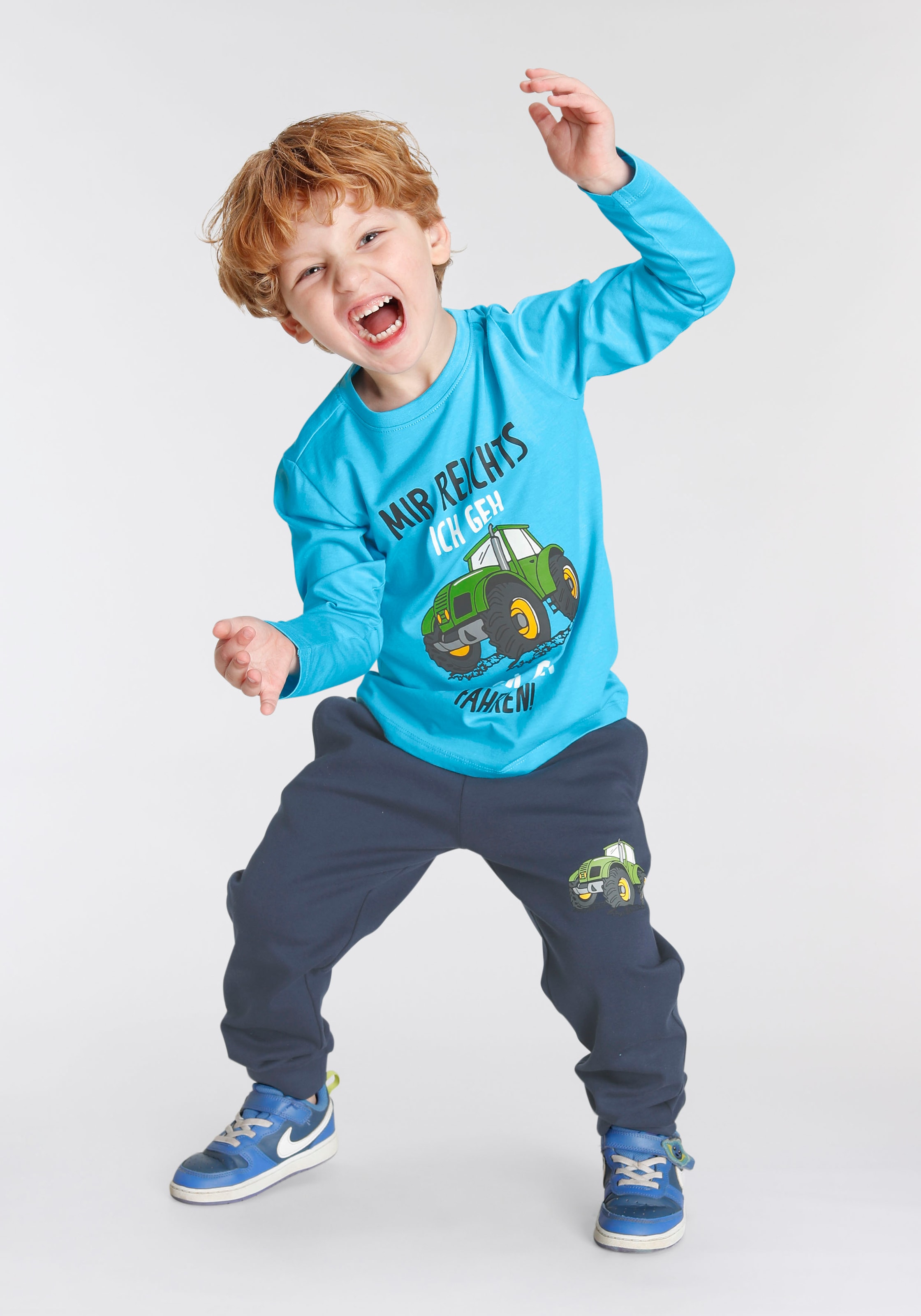KIDSWORLD Shirt & Hose »2tlg. Set Langarmshirt + Hose«, MIR REICHTS, ICH GEH TRAKTOR FAHREN