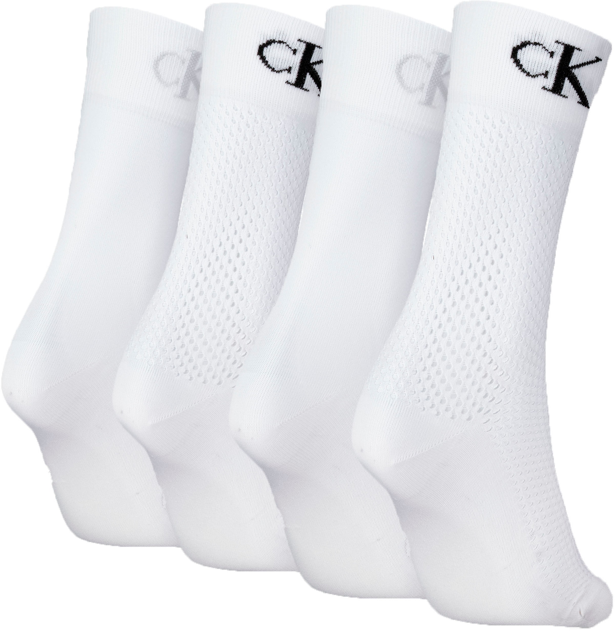 Socken »CKJ WOMEN SOCK 4P MODERN MESH«, (Packung, 4 Paar), mit Logostickerei