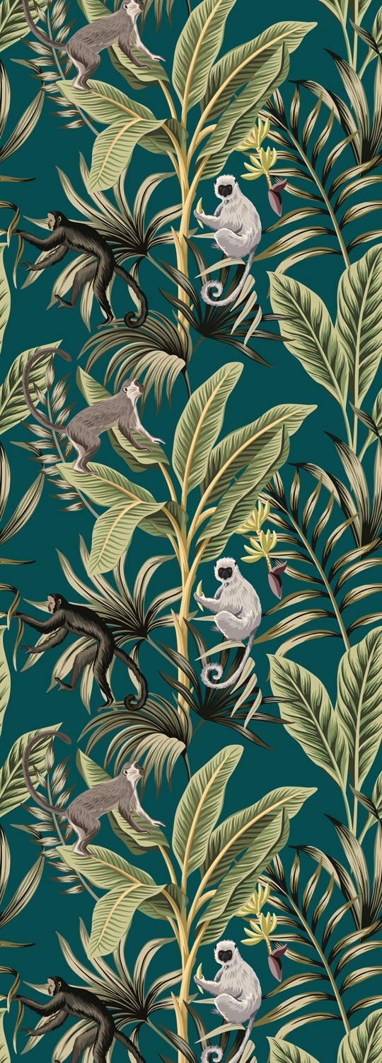 Image of queence Vinyltapete "Pina" Motiv floral geblümt gemustert glatt 90x250cm, selbstklebend, kinderleichte Anbringung, Sticker