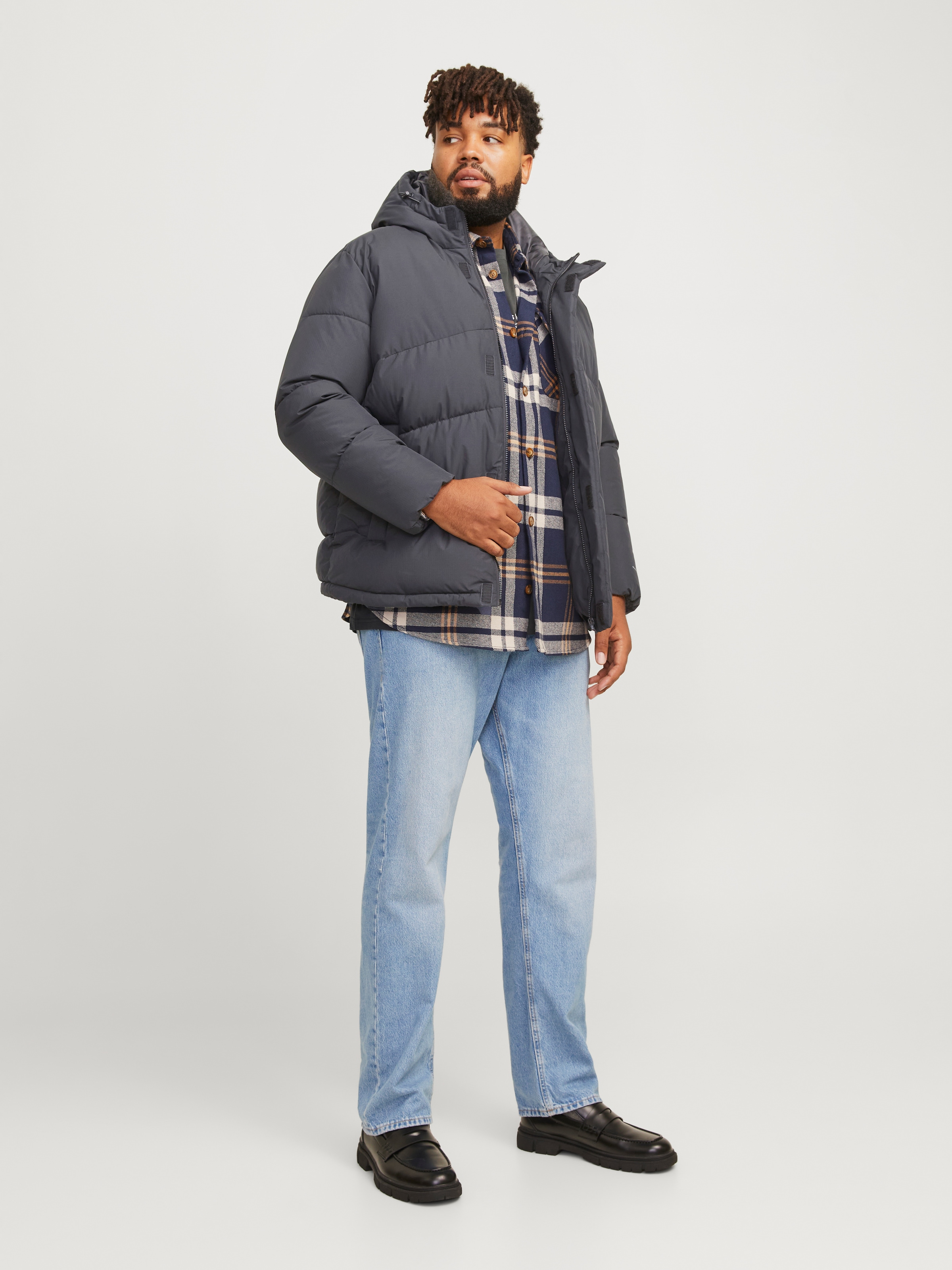 Jack & Jones PlusSize Steppjacke »JJWORLD PUFFER JACKET PLS«, mit Kapuze