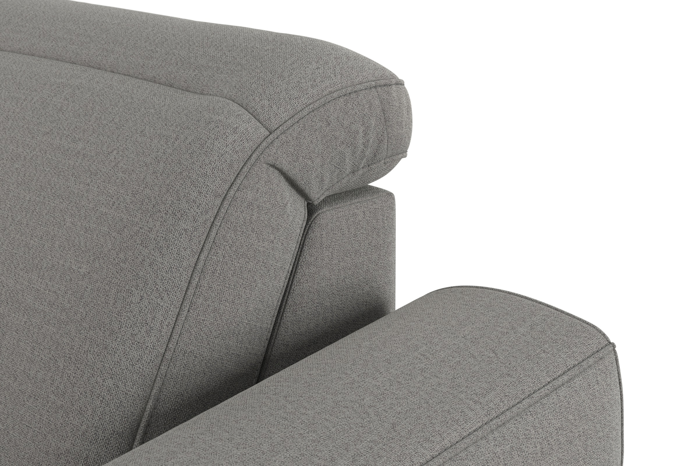 sit&more Canapé d'angle »Dundee L-Form« mit Federkern und Massivholzfüssen, wahlweise mit Kopfteilverstellung