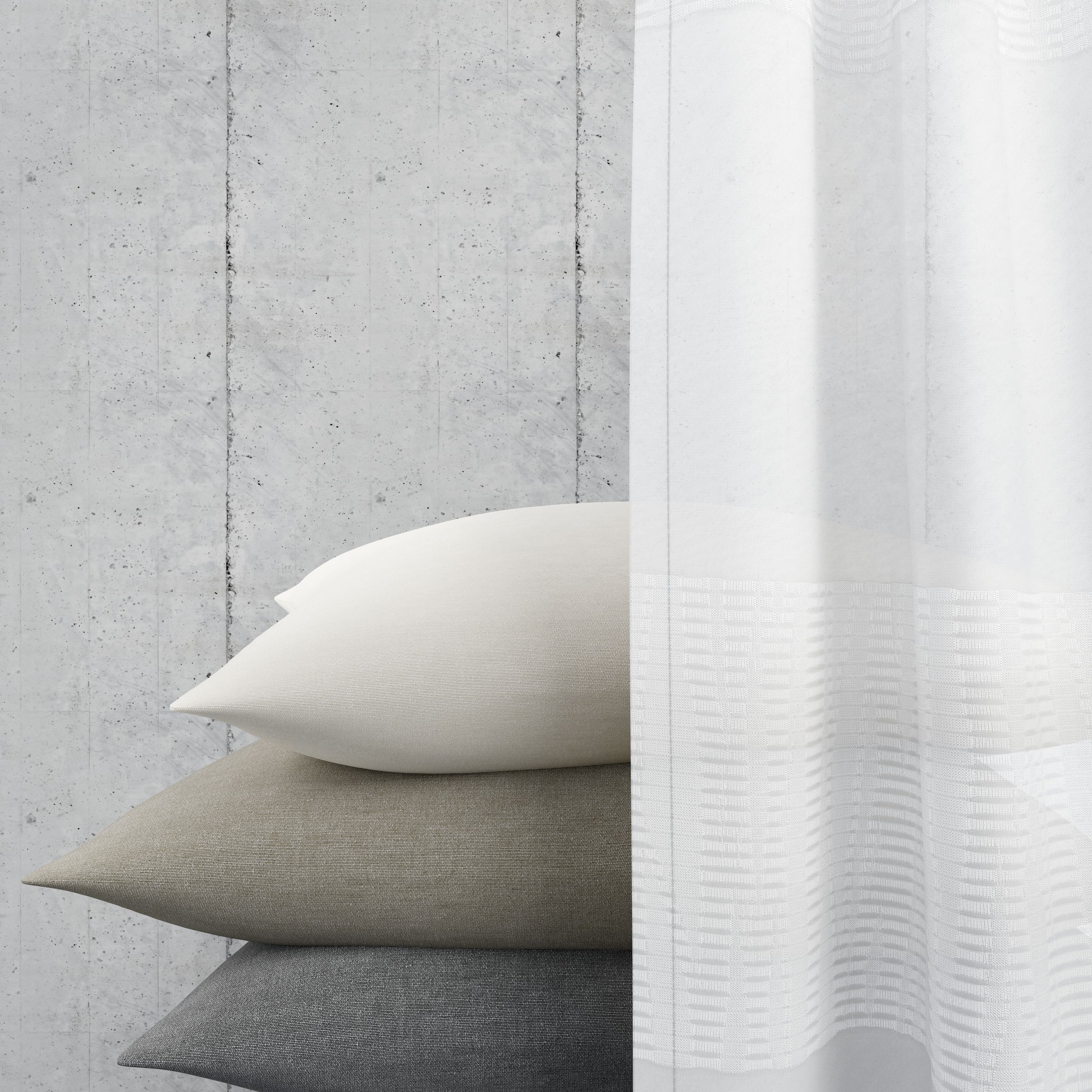 Neutex for you! Rideau »RIVA« Œillet 1 cuis tlg. rayures en blocs, motif graphique linéaire