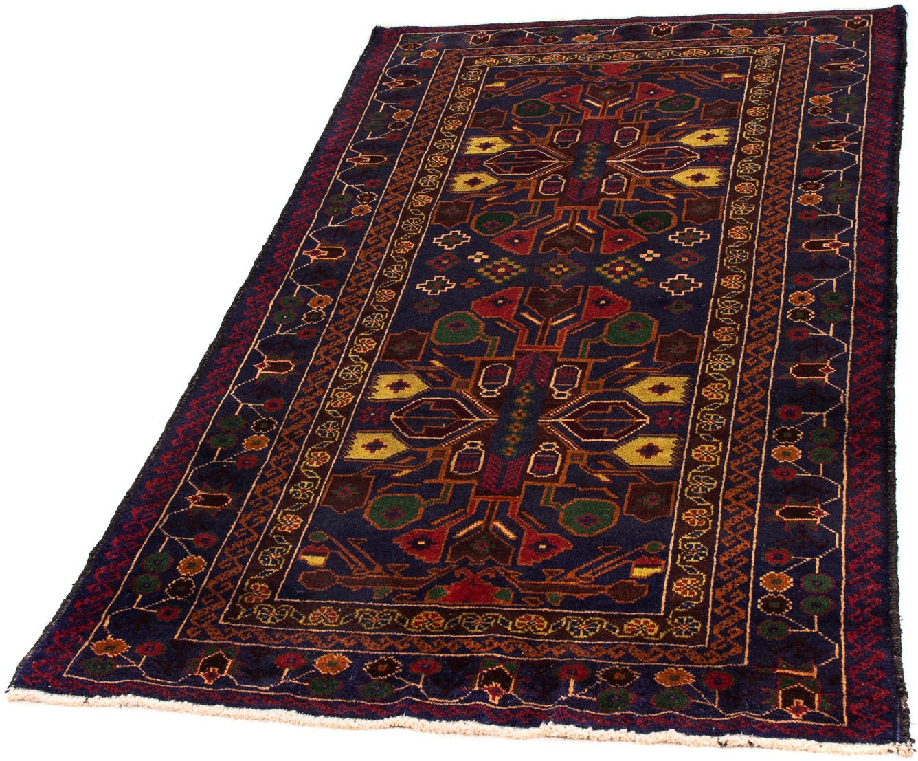 Image of morgenland Orientteppich »Belutsch - 150 x 85 cm - dunkelblau«, rechteckig, 8 mm Höhe, Wohnzimmer, Handgeknüpft, Einzelstück mit Zertifikat bei Ackermann Versand Schweiz