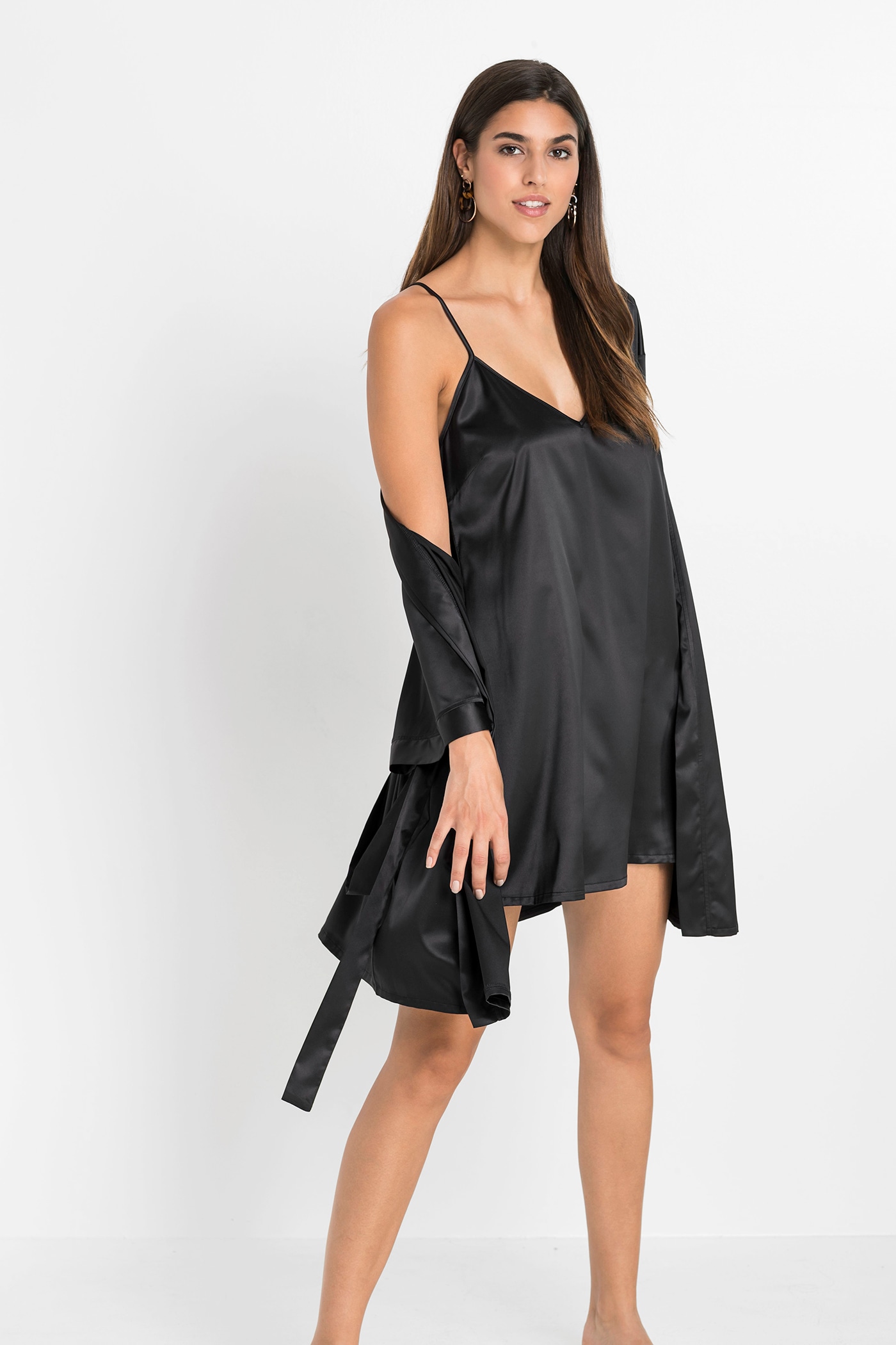 Image of bonprix Morgenmantel Set, im Kimono-Stil mit Negligé